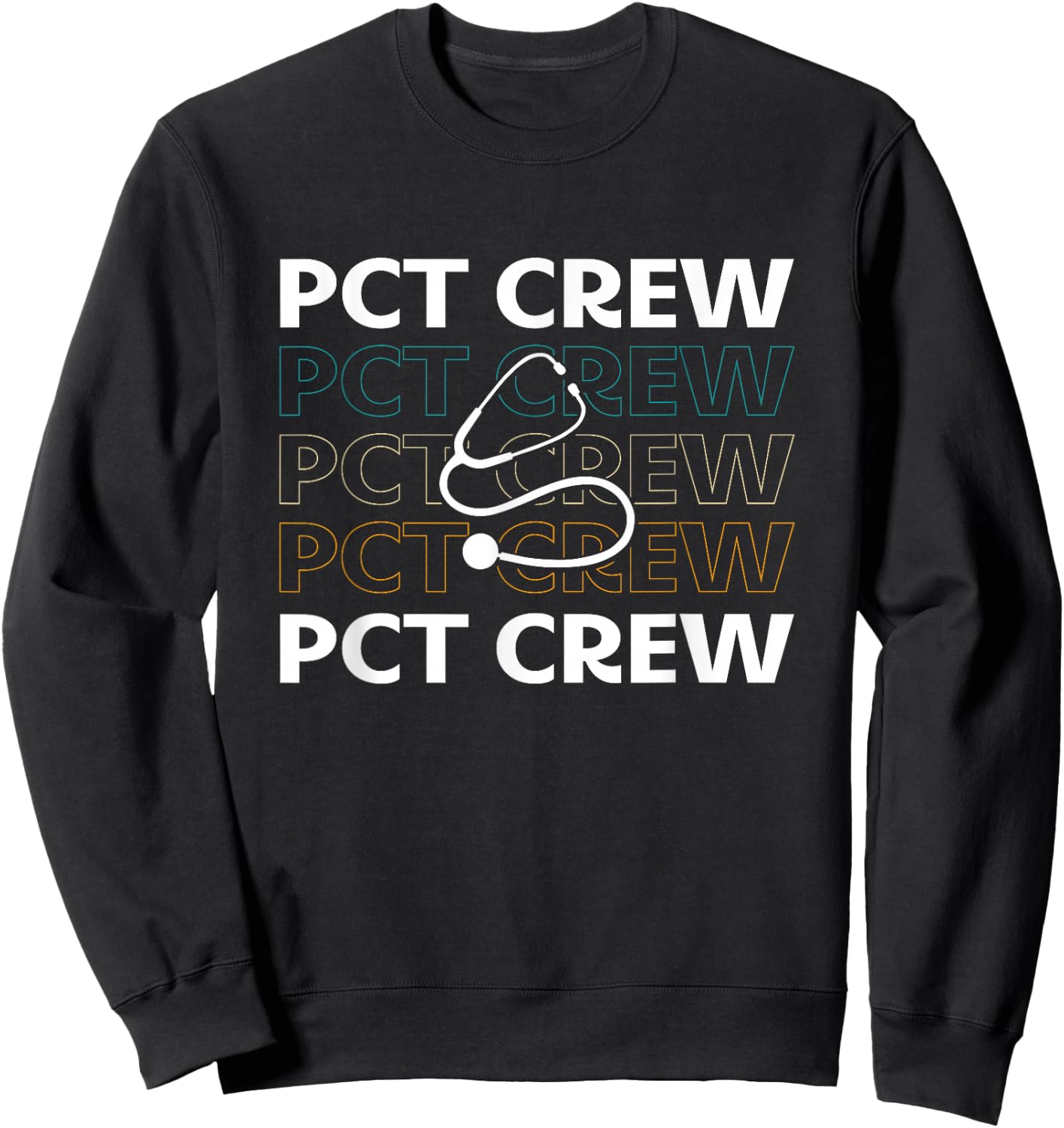 Patient Care Technician Gifts For PCT Week -Adults Black Short Sleeve Sweatshirt - Sweatshirt | Black