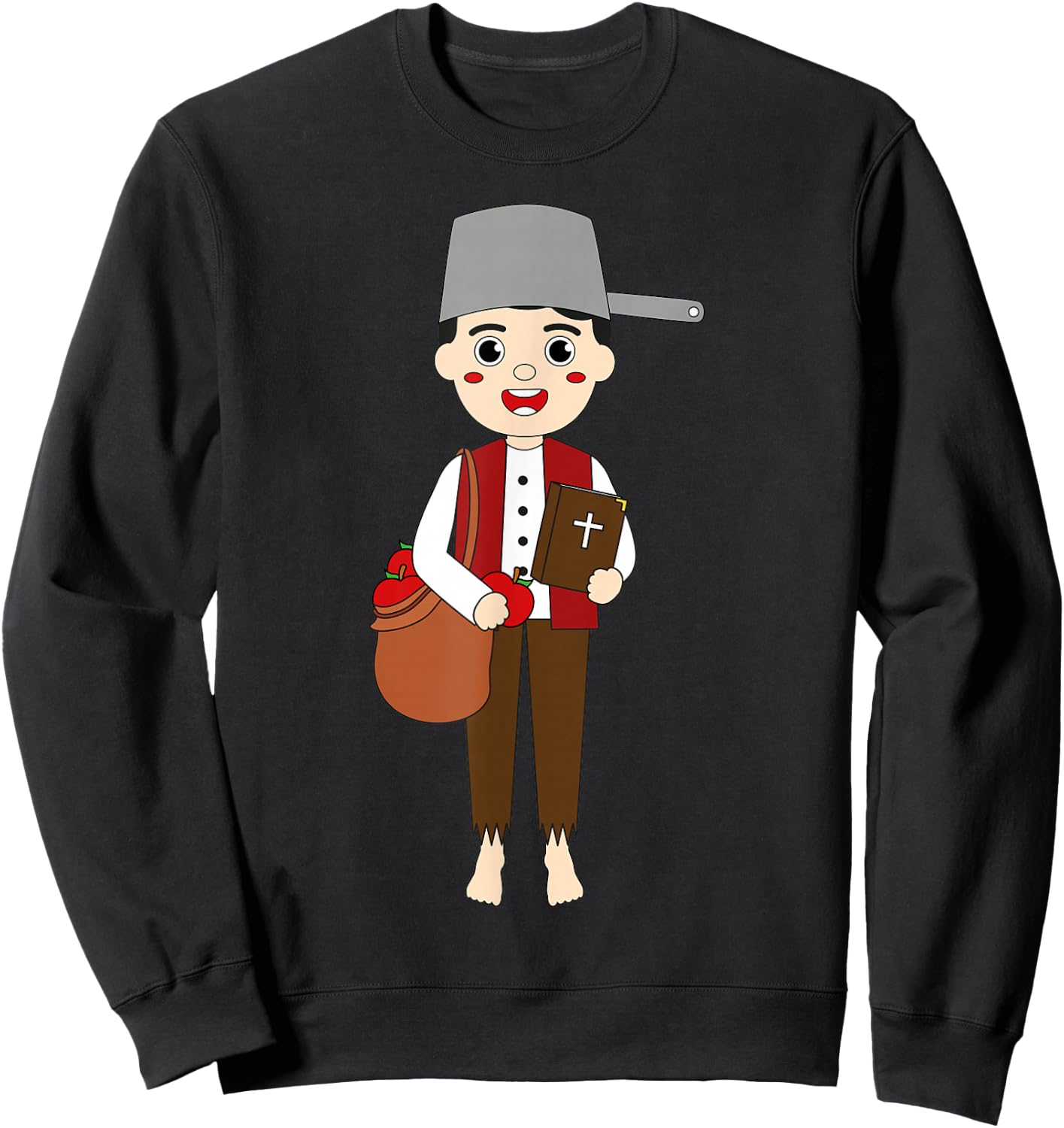 Johnny Appleseed Day Apple Tree Farmer Orchard Seed Kids Sweatshirt - Sweatshirt | Black