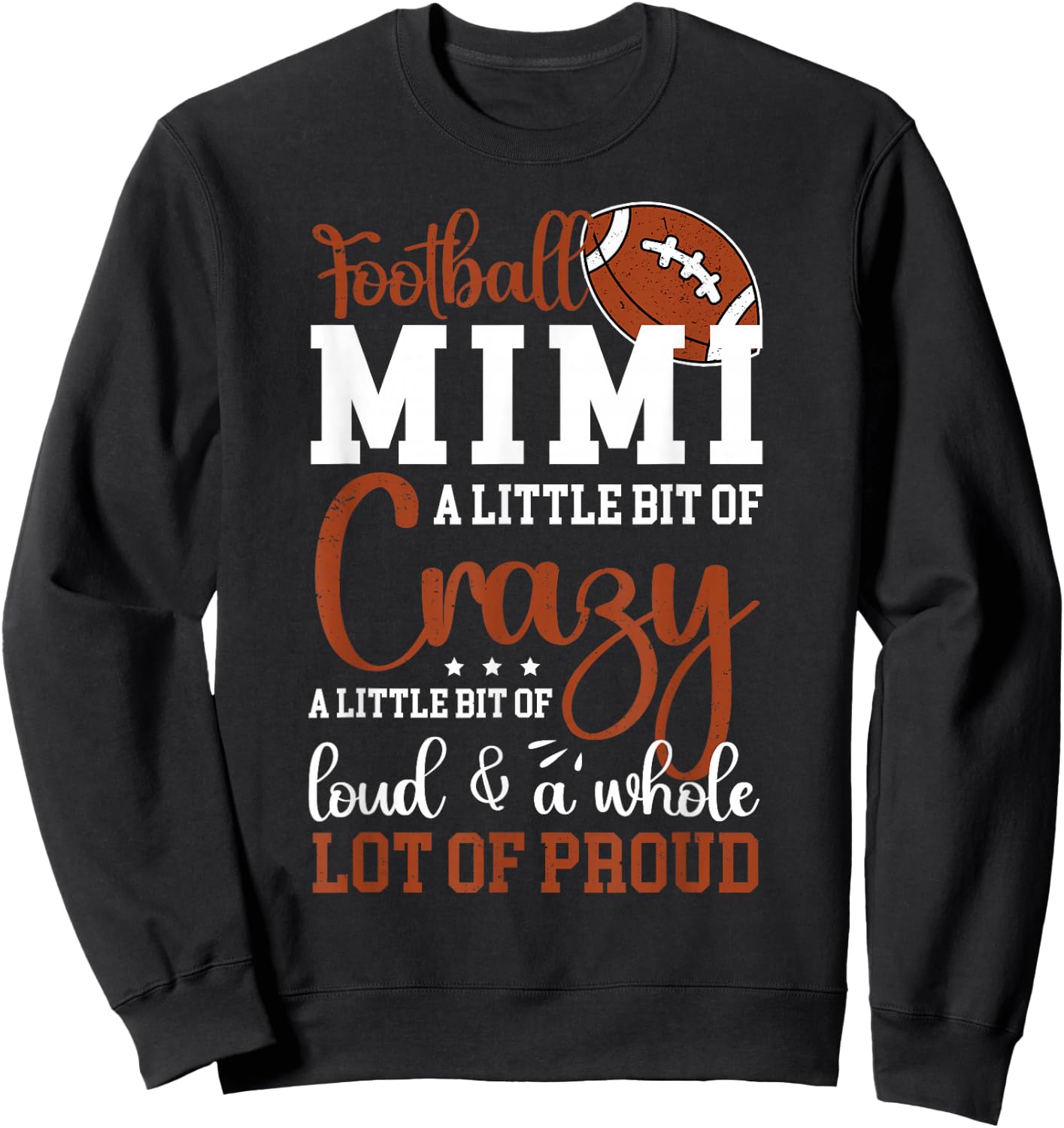 Football Mimi Proud Mimi Of A Football Player Sweatshirt - Sweatshirt | Black