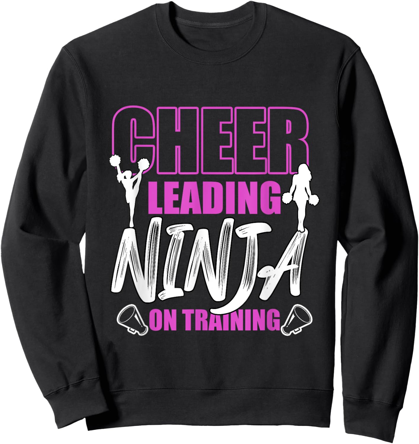 Cheerleading Ninja On Training Cheer Dancing Cheerleader Sweatshirt - Sweatshirt | Black