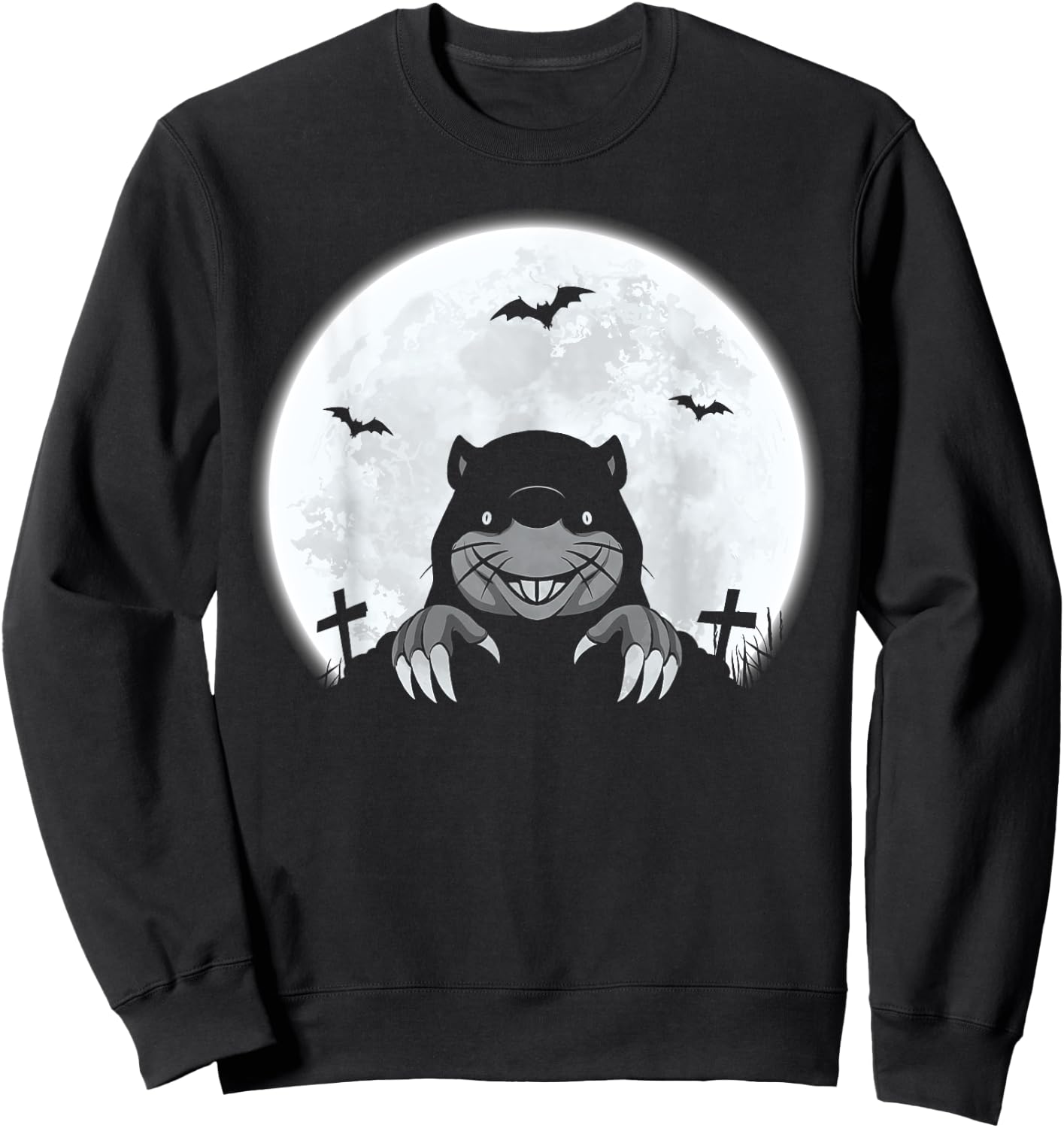 Halloween Spooky Mole Retro Vintage Halloween Costume Sweatshirt - Sweatshirt | Black