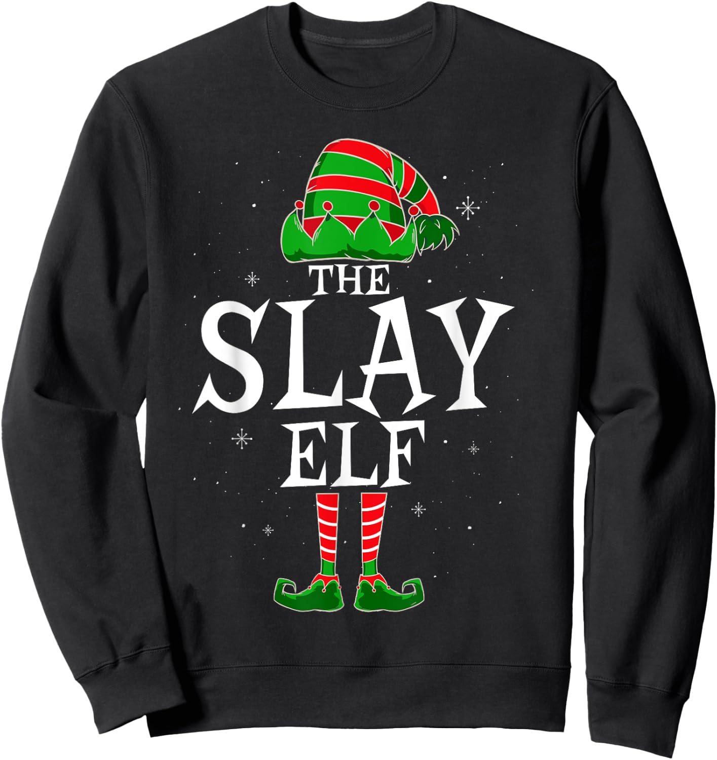 The Slay Elf Group Matching Family Christmas Beautiful Sweatshirt - Sweatshirt | Black