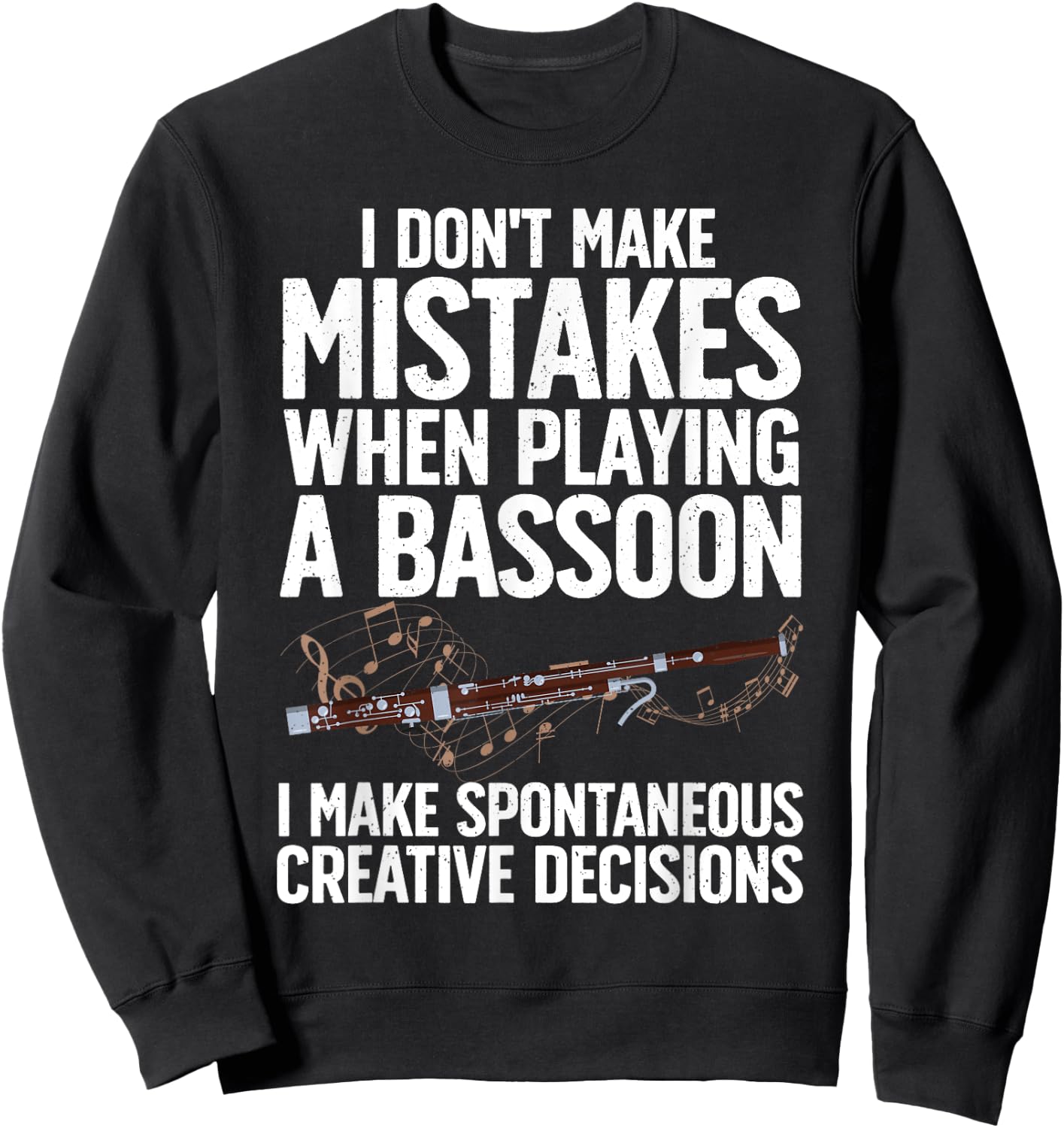 Cool Bassoon Art Women Bassoonist Bassoon Player Sweatshirt - Sweatshirt | Black
