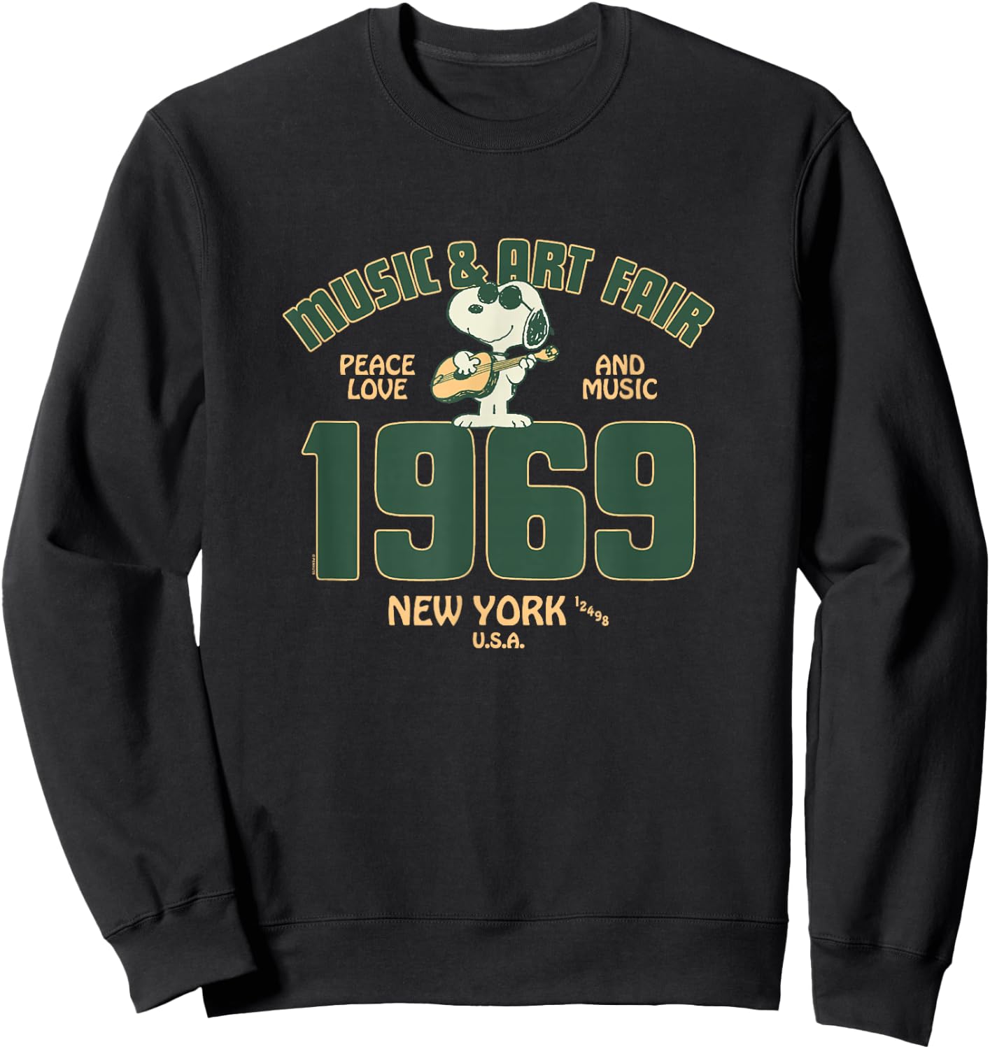 Peanuts - Snoopy 1969 Music And Art Sweatshirt - Sweatshirt | Black