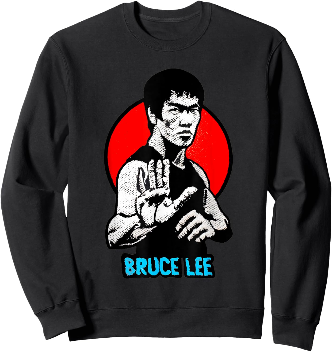 Bruce Lee's Kung Fu Jeet Kune Do King of Kung Fu , -Adults, Black, Small, Short Sleeve Sweatshirt - Sweatshirt | Black