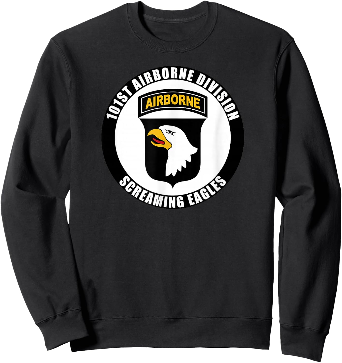 101st Airborne Division Famous Motto Military Veteran Sweatshirt - Sweatshirt | Black
