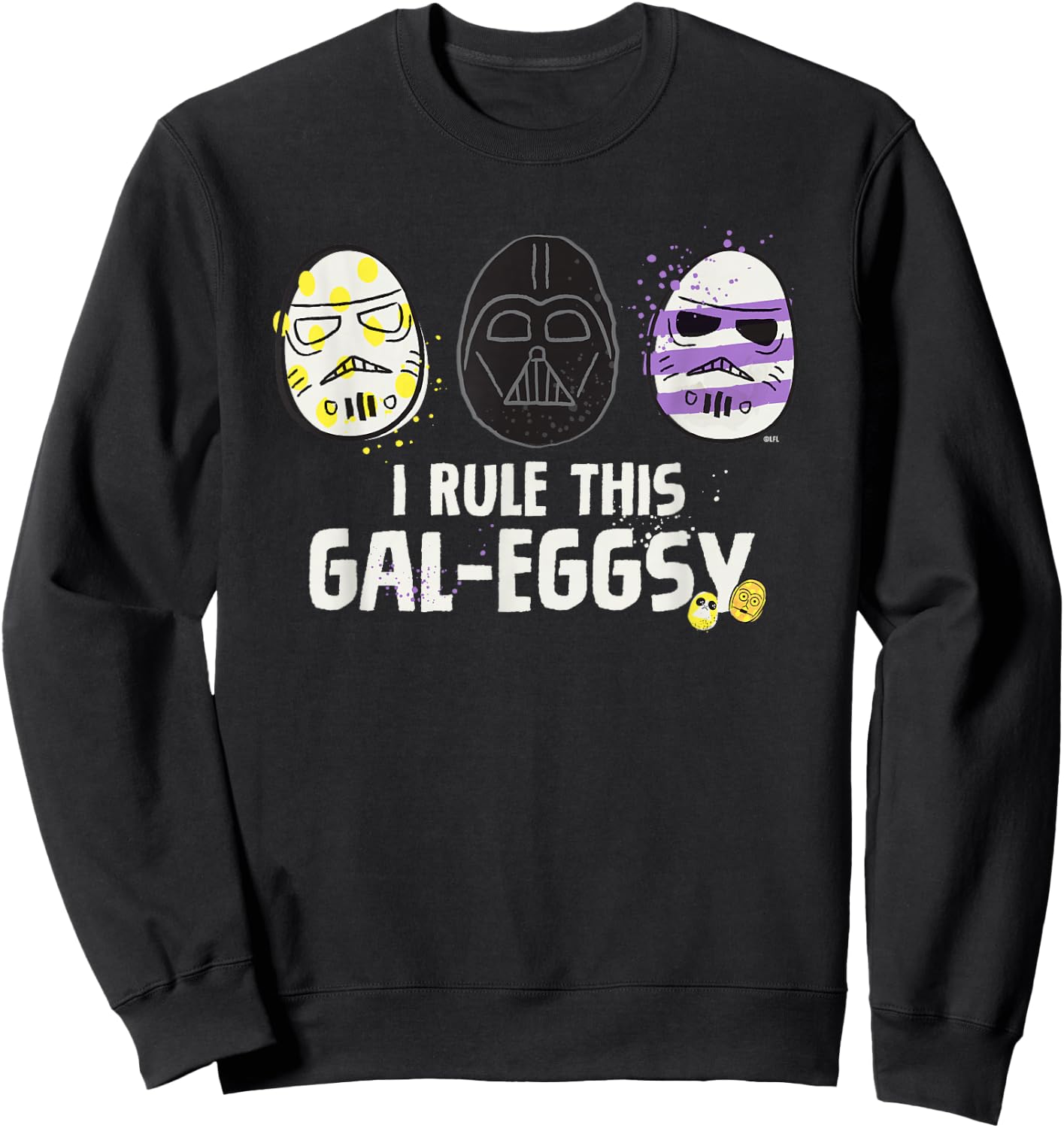 Star Wars I Rule This Gal-Eggsy Darth Vader Empire Easter Sweatshirt - Sweatshirt | Black