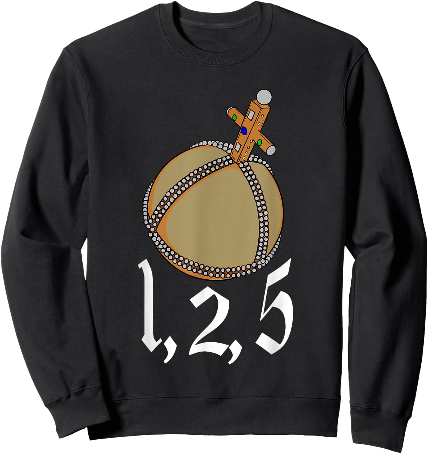 Meta Cortex The Holy Hand Grenade of Antioch - 1,2,5 Quote -Adults Black Cotton 60% Polyester 40% Short Sleeve Classic Fit Collarless Modern Sweatshirt - Sweatshirt | Black
