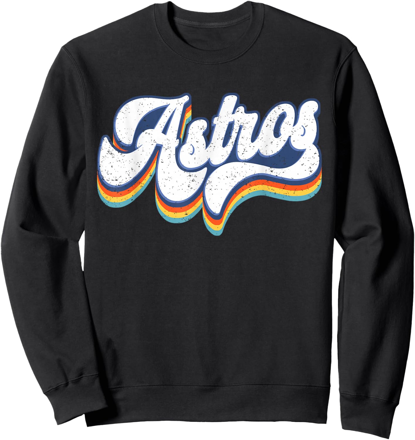 Vintage Astros Retro Style 70s 80s First Name Sweatshirt - Sweatshirt | Black