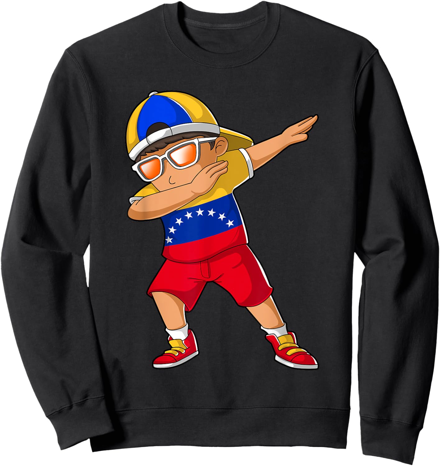 Venezuelan Boy Kid Patriotism Venezuela Roots Heritage Small Sweatshirt - Sweatshirt | Black