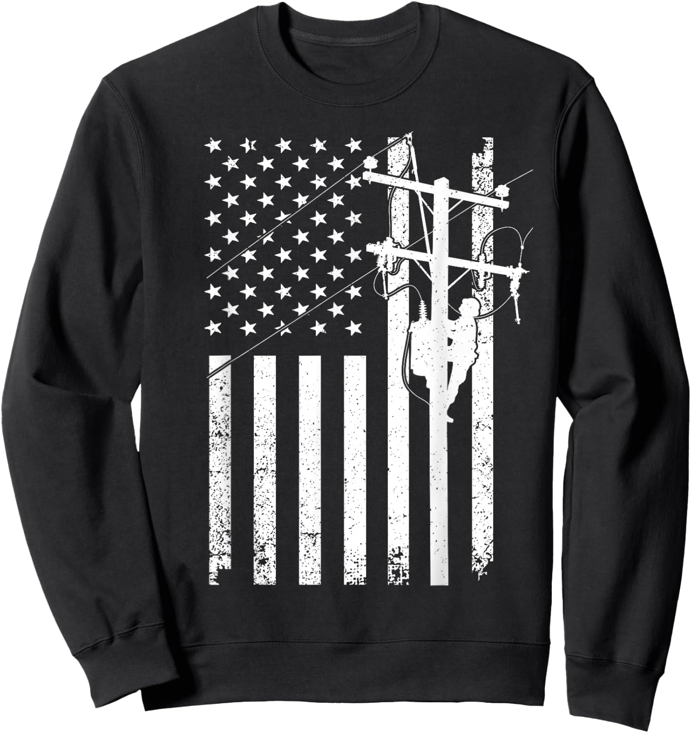 Lineman Gift Journeyman Lineman Accessories Stuff Cool Lineman Design Women Kids Electrical Lineman Sweatshirt - Sweatshirt | Black