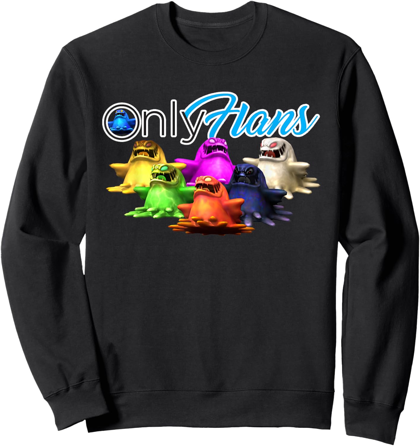 Funny Onlyflans Meme Fantasy Sweatshirt - Sweatshirt | Black