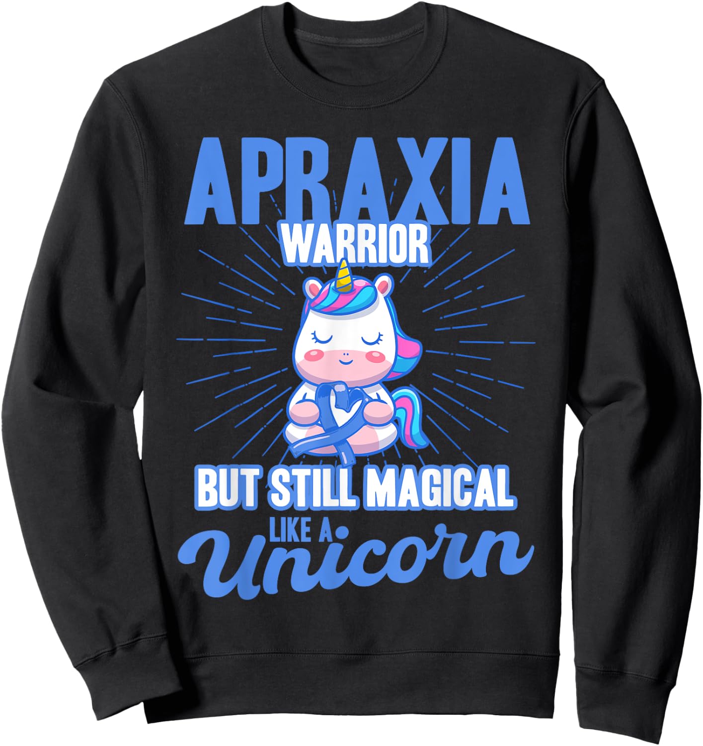 Magical Like A Unicorn Apraxia Awareness Sweatshirt - Sweatshirt | Black