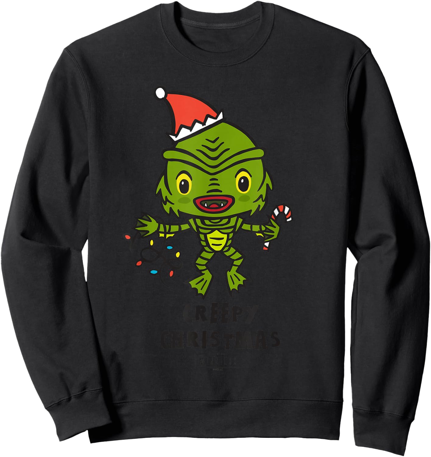Universal Monsters Creature from the Black Lagoon Christmas Sweatshirt - Sweatshirt | Black