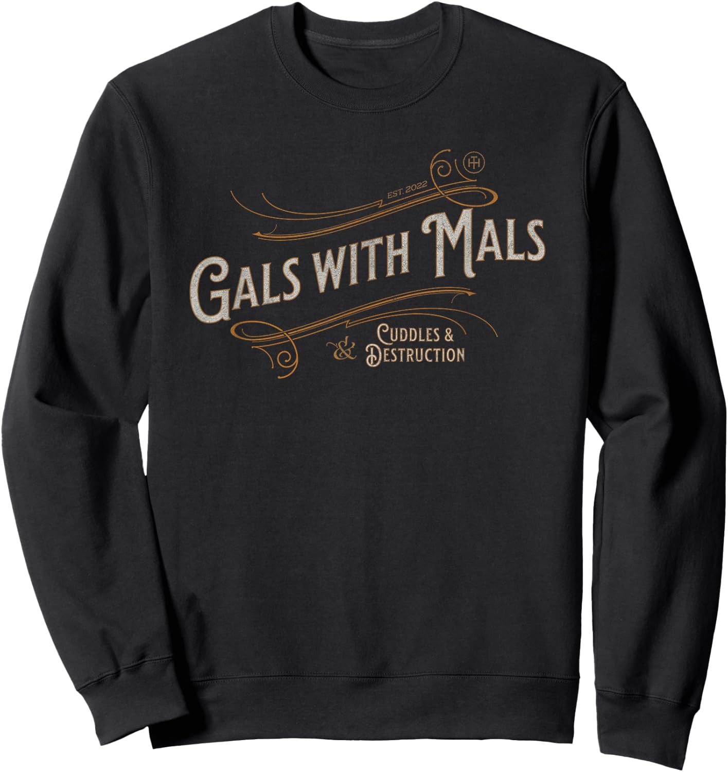 Funny Gals with Mals, Belgian Malinois Mom, Malinois Lover Sweatshirt - Sweatshirt | Black