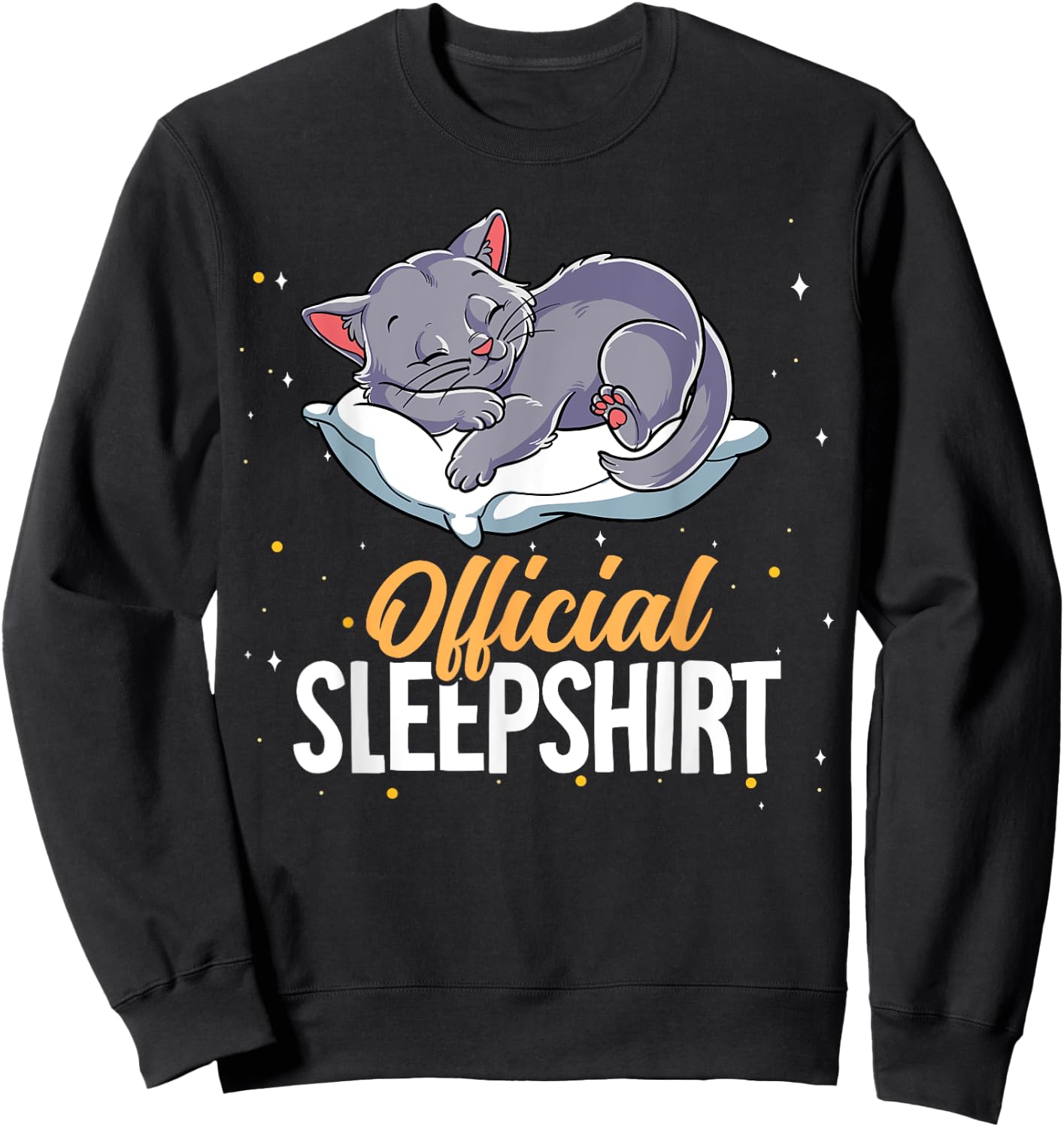 Sleeping Cat Official Sleepshirt Sweatshirt - Sweatshirt | Black