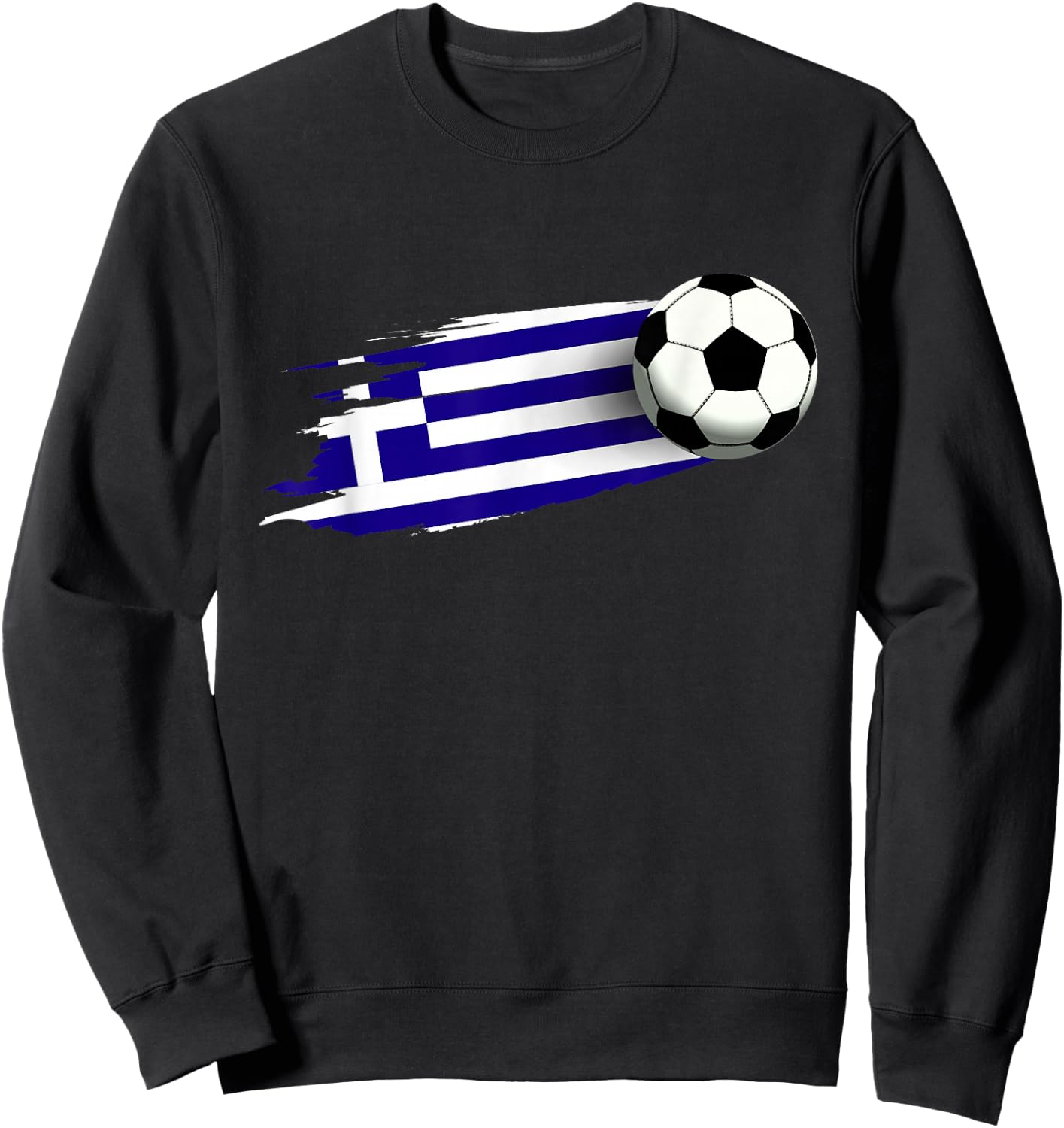 Greece Flag Jersey Greek Soccer Team Greek Sweatshirt - Sweatshirt | Black