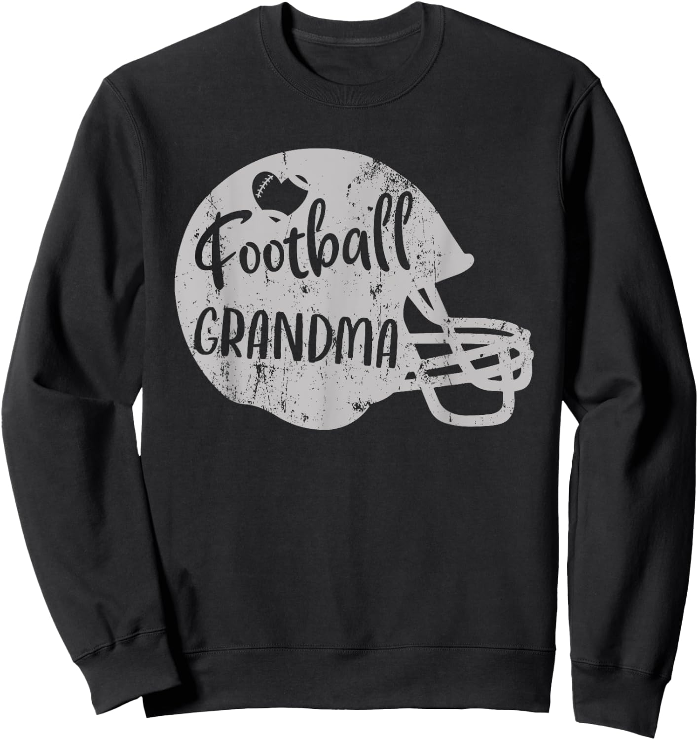 Football Grandma Fun Supportive American Football Grandma Sweatshirt - Sweatshirt | Black