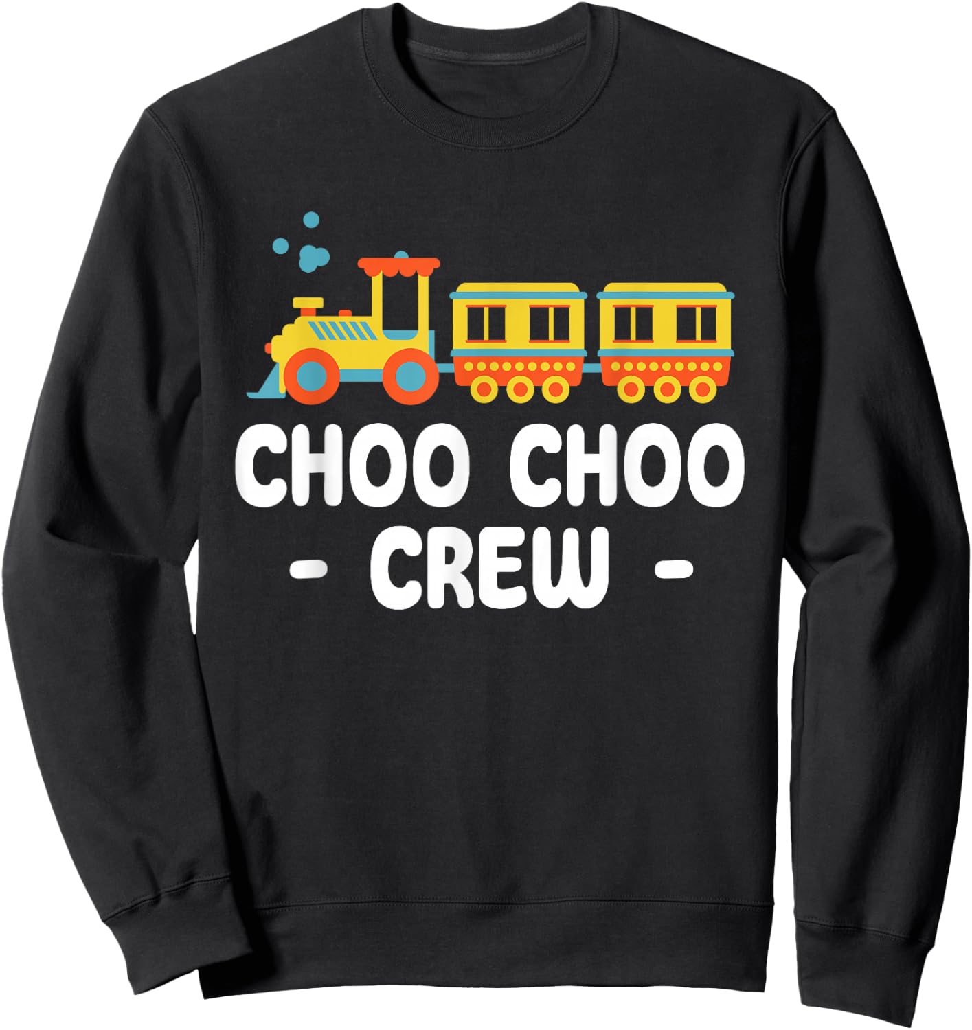 Choo Choo Crew Railway Train Birthday Sweatshirt - Sweatshirt | Black