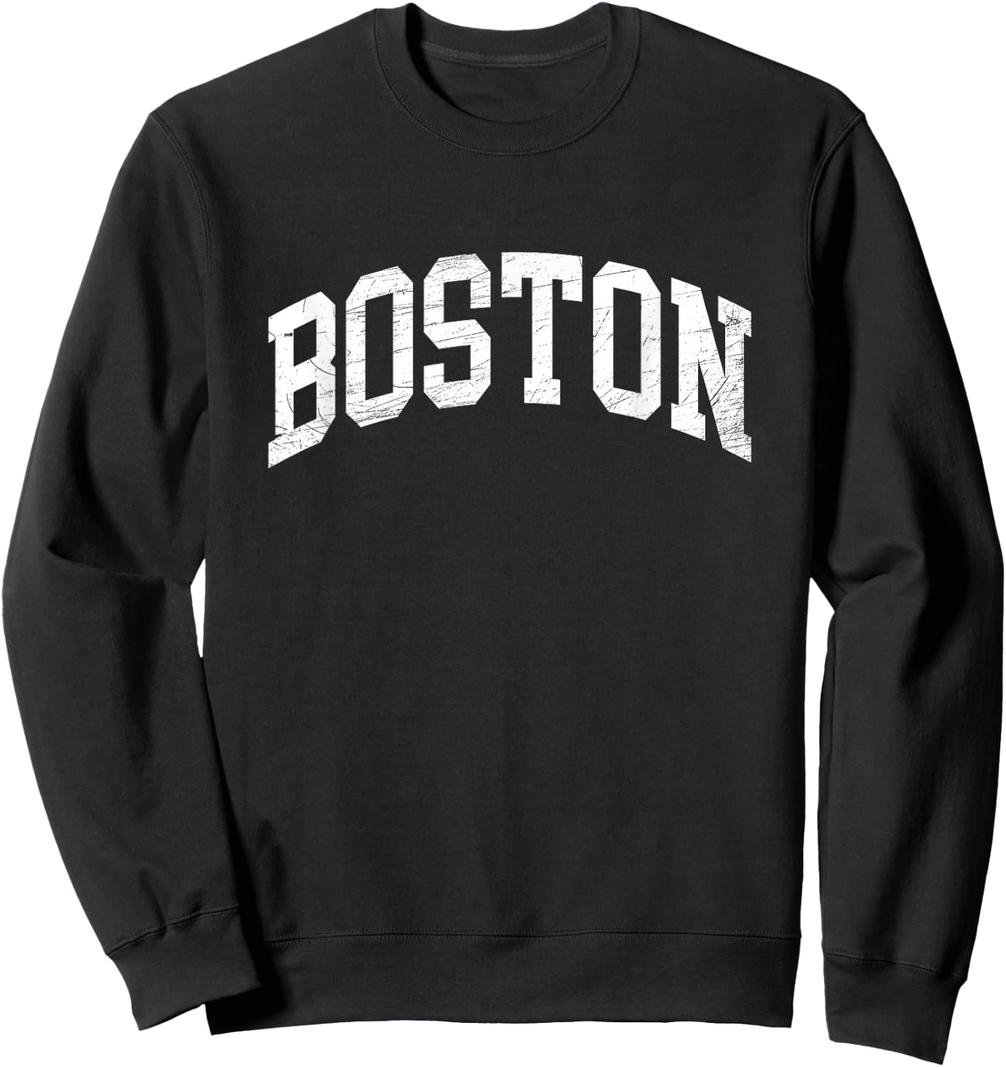 Boston - Massachusetts - Worn Style Design - Classic Sweatshirt - Sweatshirt | Black
