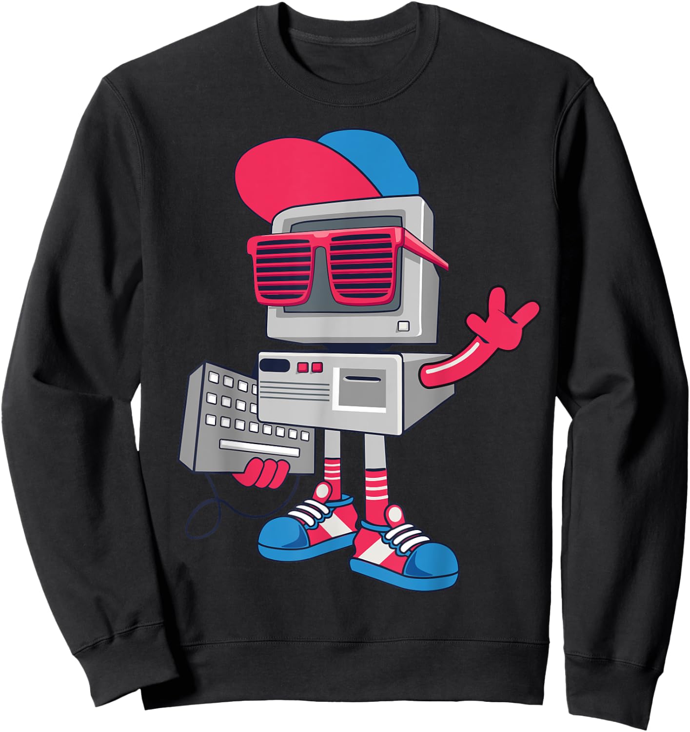 Cool Robot Design Funny Kids Boys Girls Robotics Bot Lovers Sweatshirt - Sweatshirt | Black