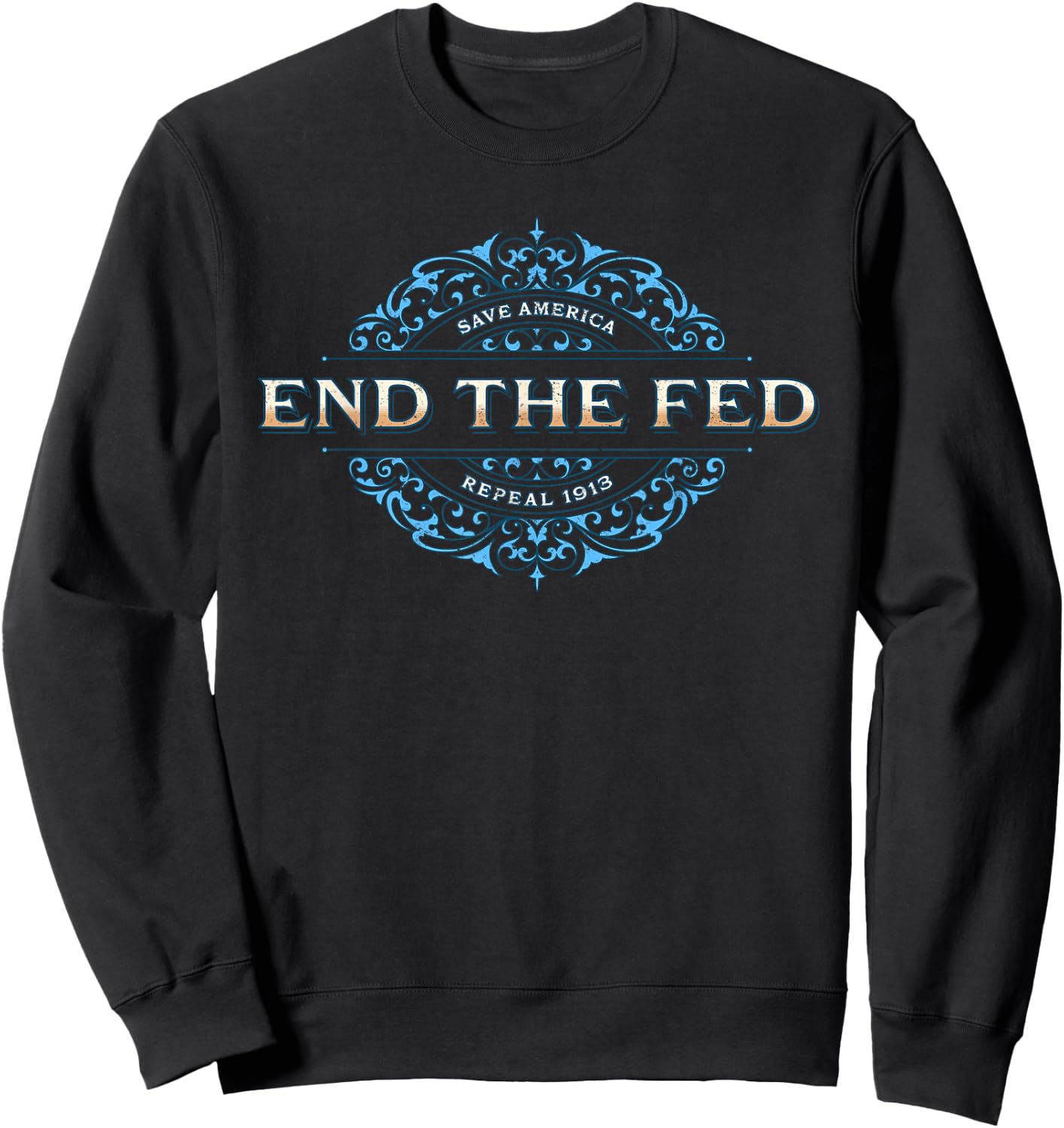 Lorch Street End The Fed , -Adults, Black, Small, Short Sleeve Sweatshirt - Sweatshirt | Black