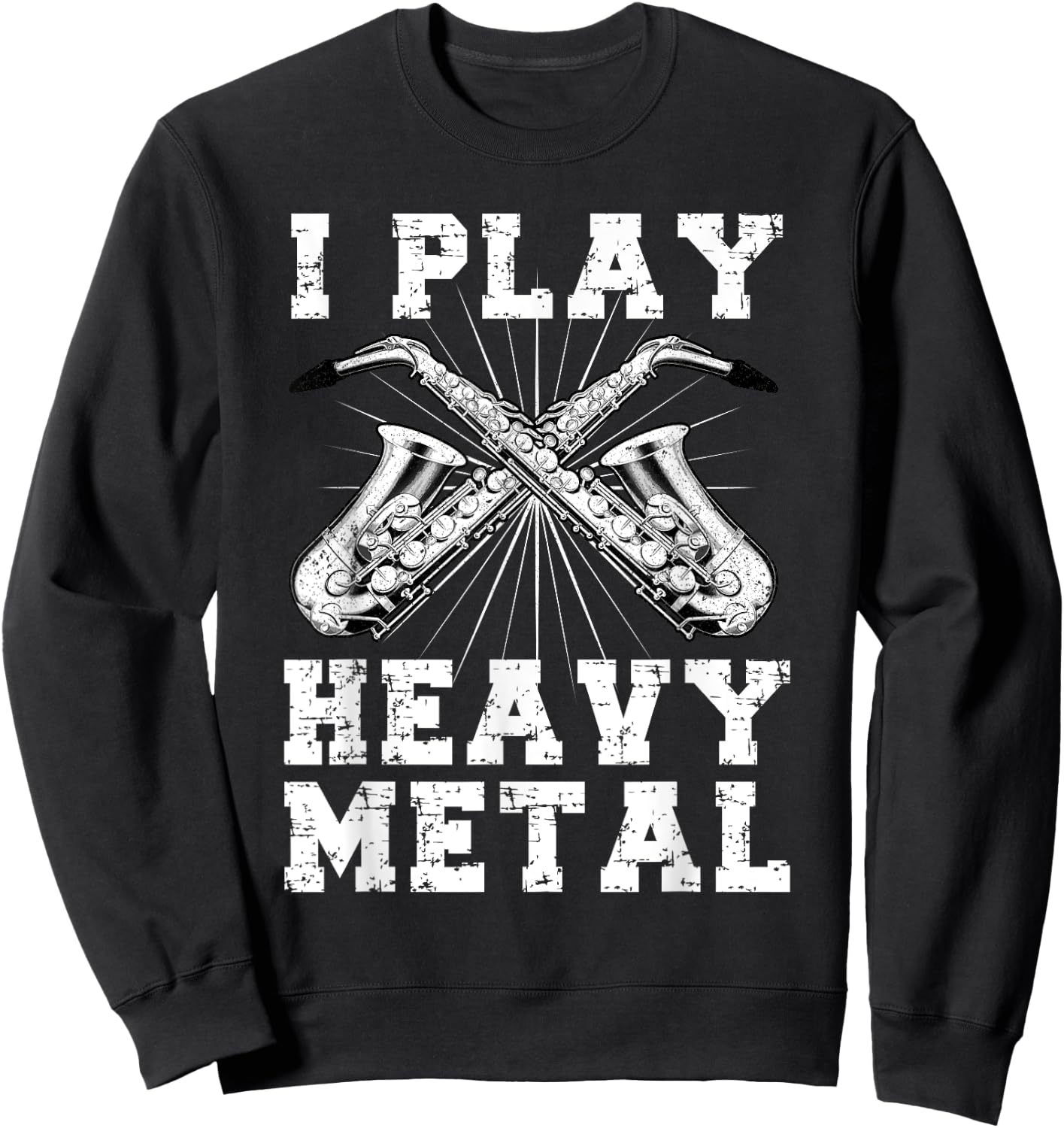 Cool Saxophonist Art Women Musician Saxophone Player Sweatshirt - Sweatshirt | Black