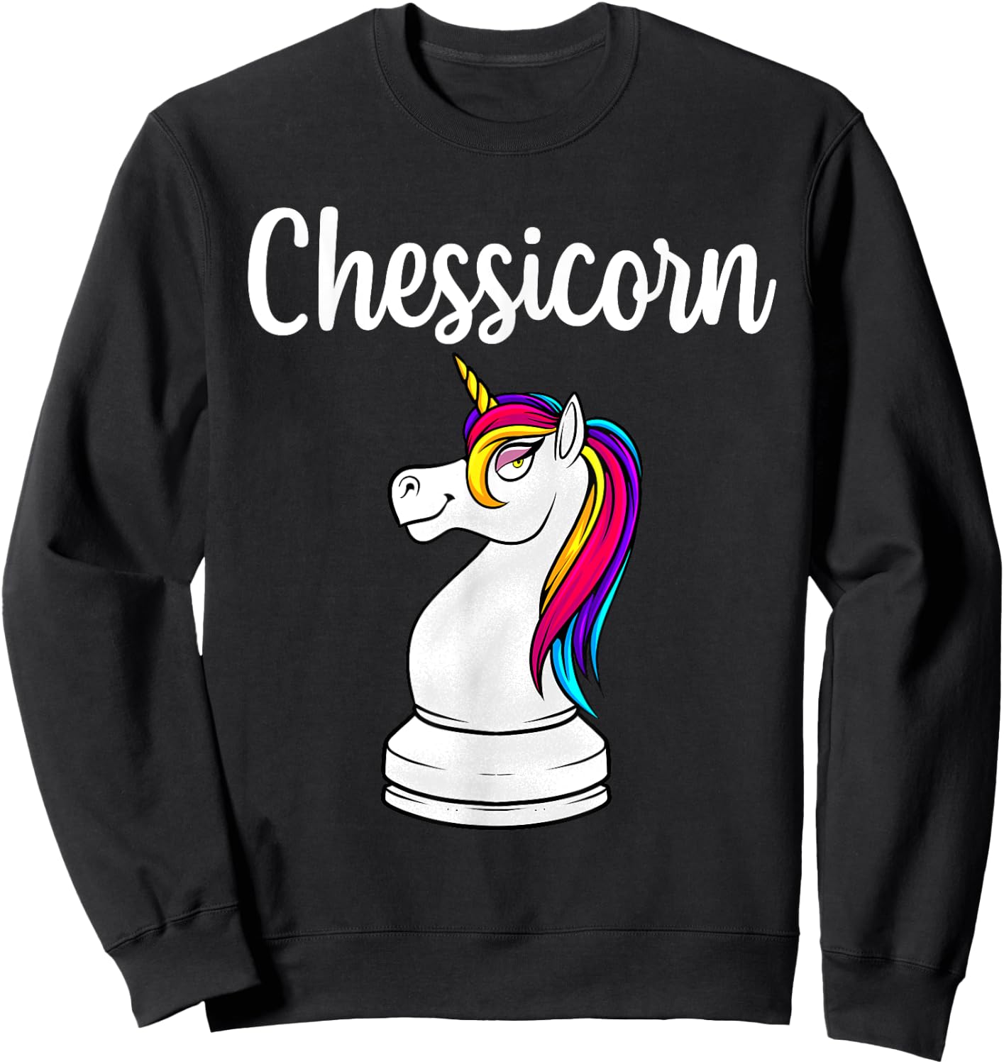 Cute Chess Art Boys Kids Chess Lover Chess Player Sweatshirt - Sweatshirt | Black