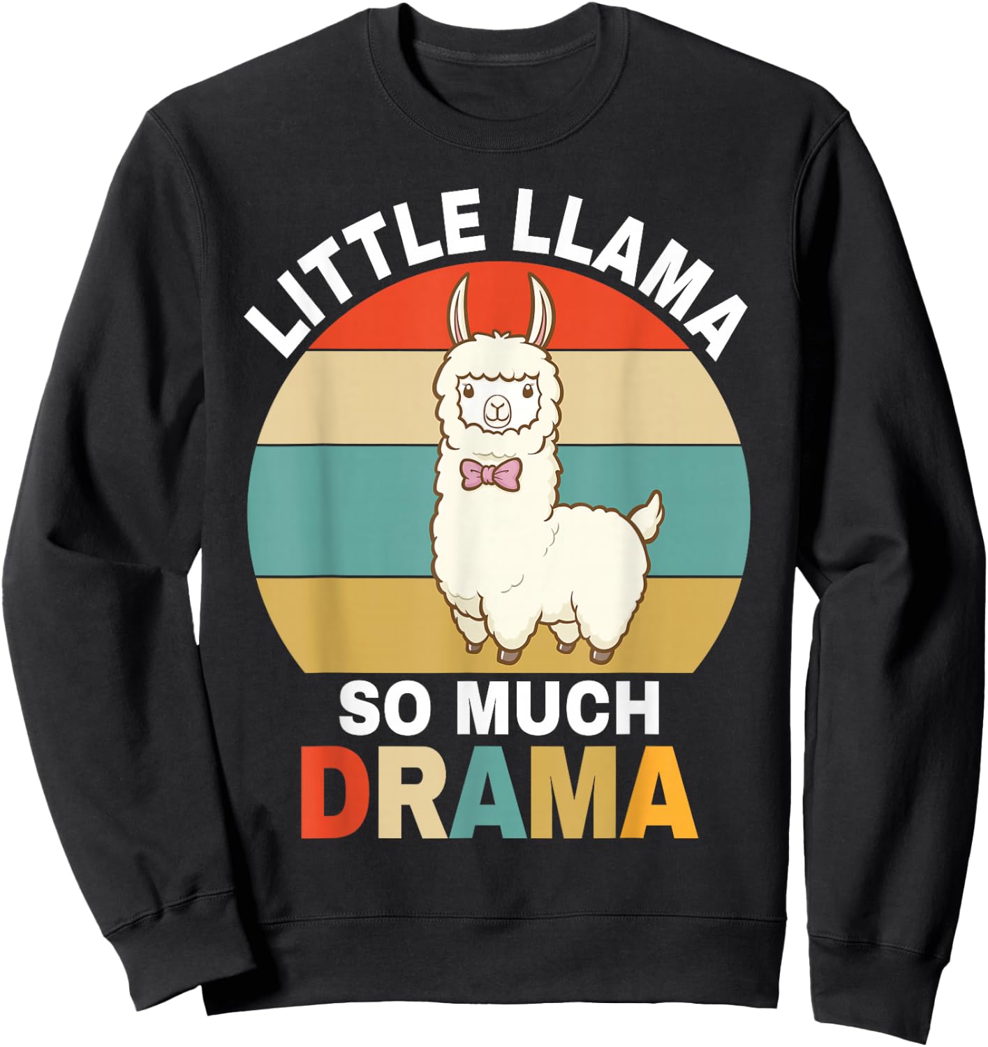 Llama Shirt Kids Boys Toddler Little Llama So Much Drama Sweatshirt - Sweatshirt | Black