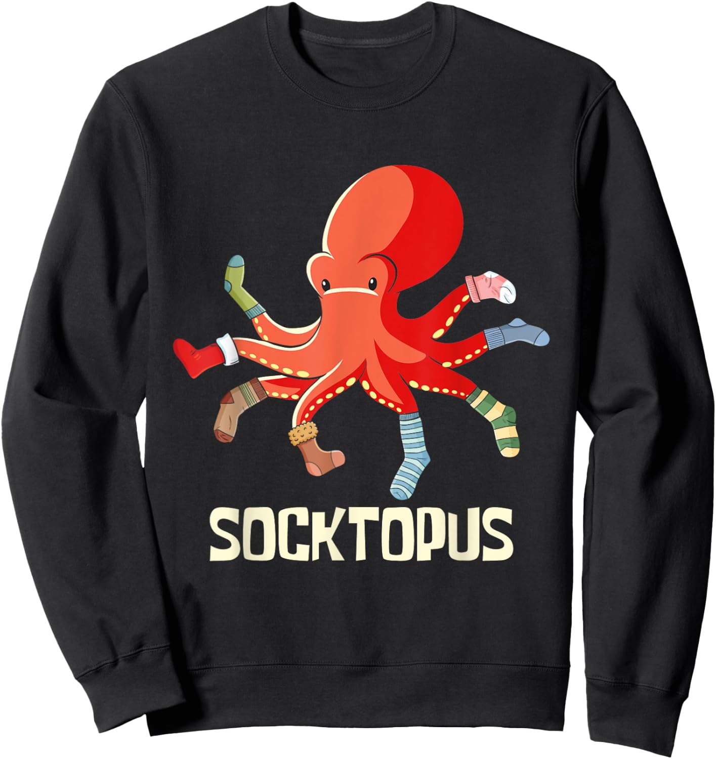 Socktopus - Octopus Lover Sea Creature Marine Scuba Diver Sweatshirt - Sweatshirt | Black