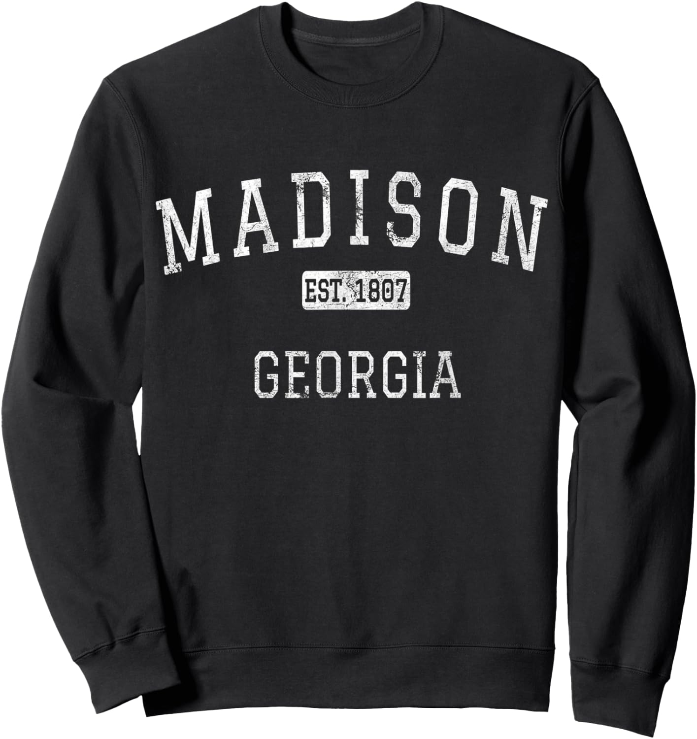 Madison Georgia GA Vintage Sweatshirt - Sweatshirt | Black