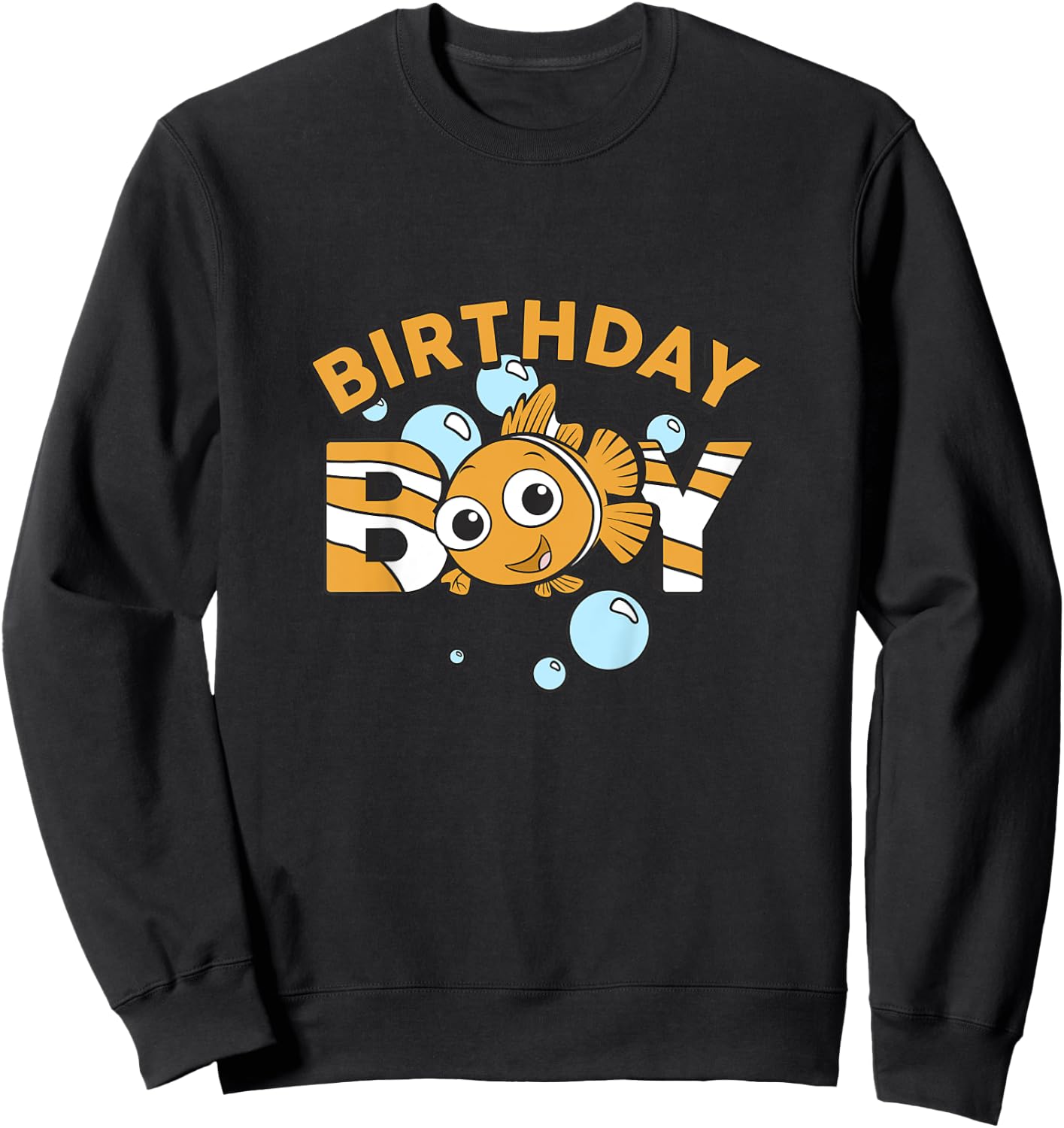 Kids Disney Pixar Finding Nemo Birthday Boy Cute Nemo Youth Sweatshirt - Sweatshirt | Black