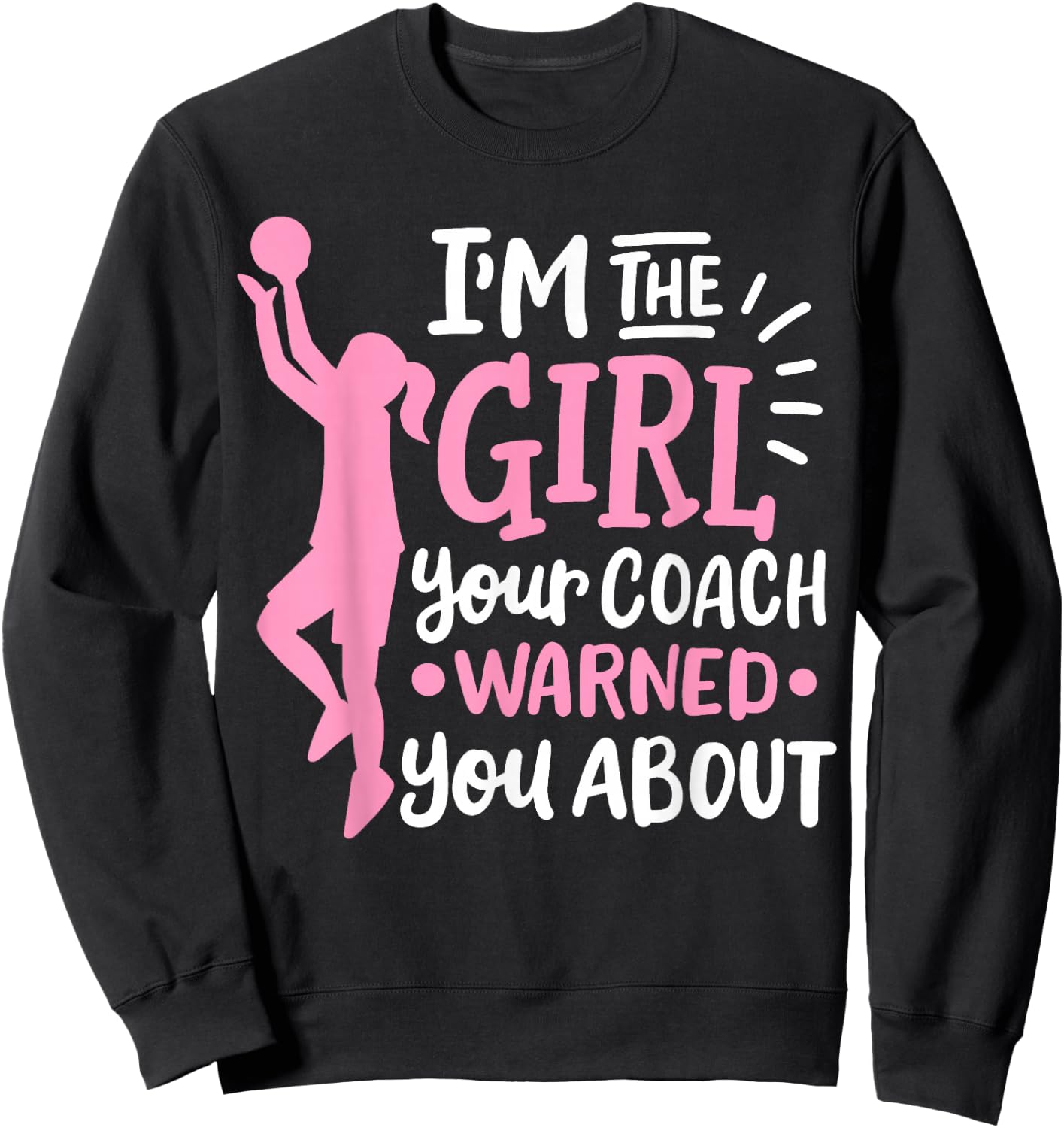 Basketball Girl Sweatshirt - Sweatshirt | Black