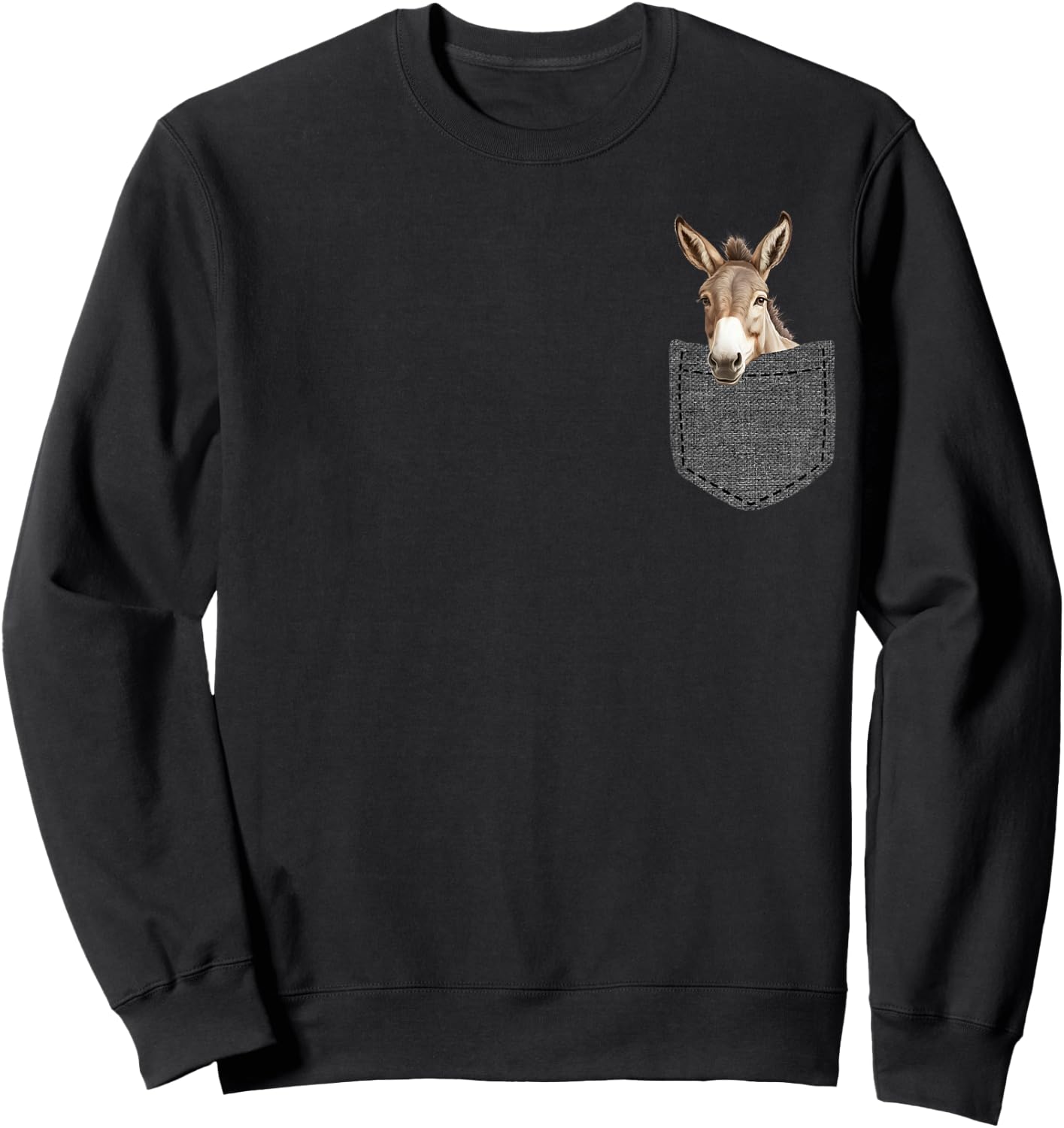 Donkey in Pocket Sweatshirt - Sweatshirt | Black