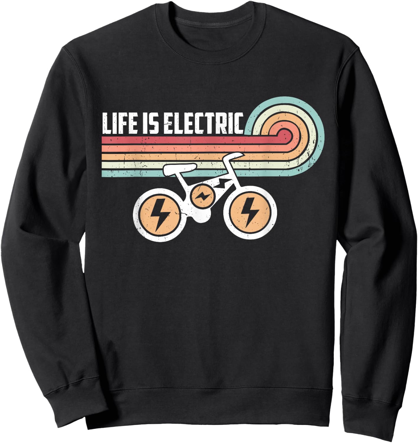 Life is Electric E-Bike Sweatshirt - Sweatshirt | Black