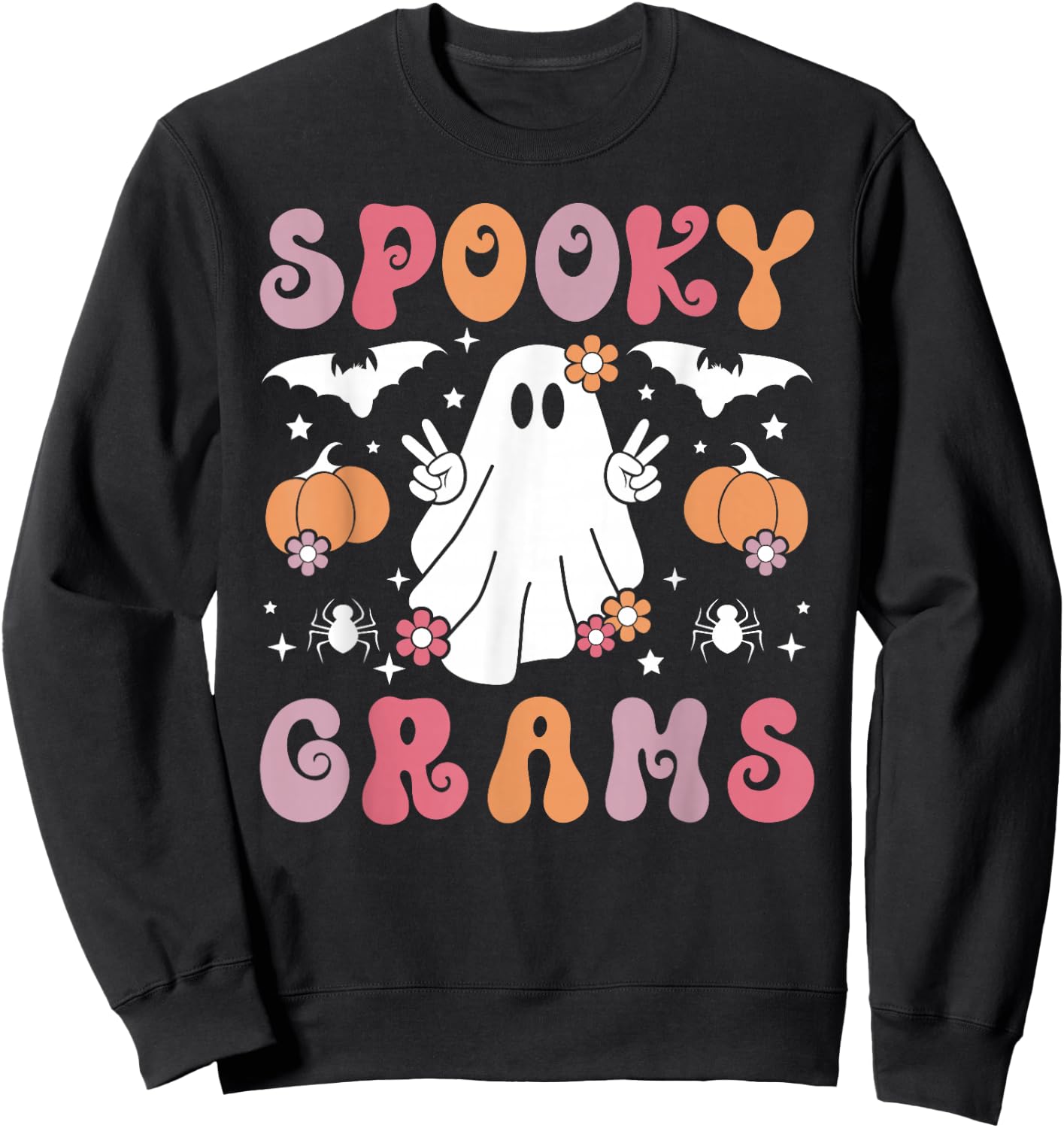 Spooky Grams Grandmother Halloween Grams Grandma Sweatshirt - Sweatshirt | Black