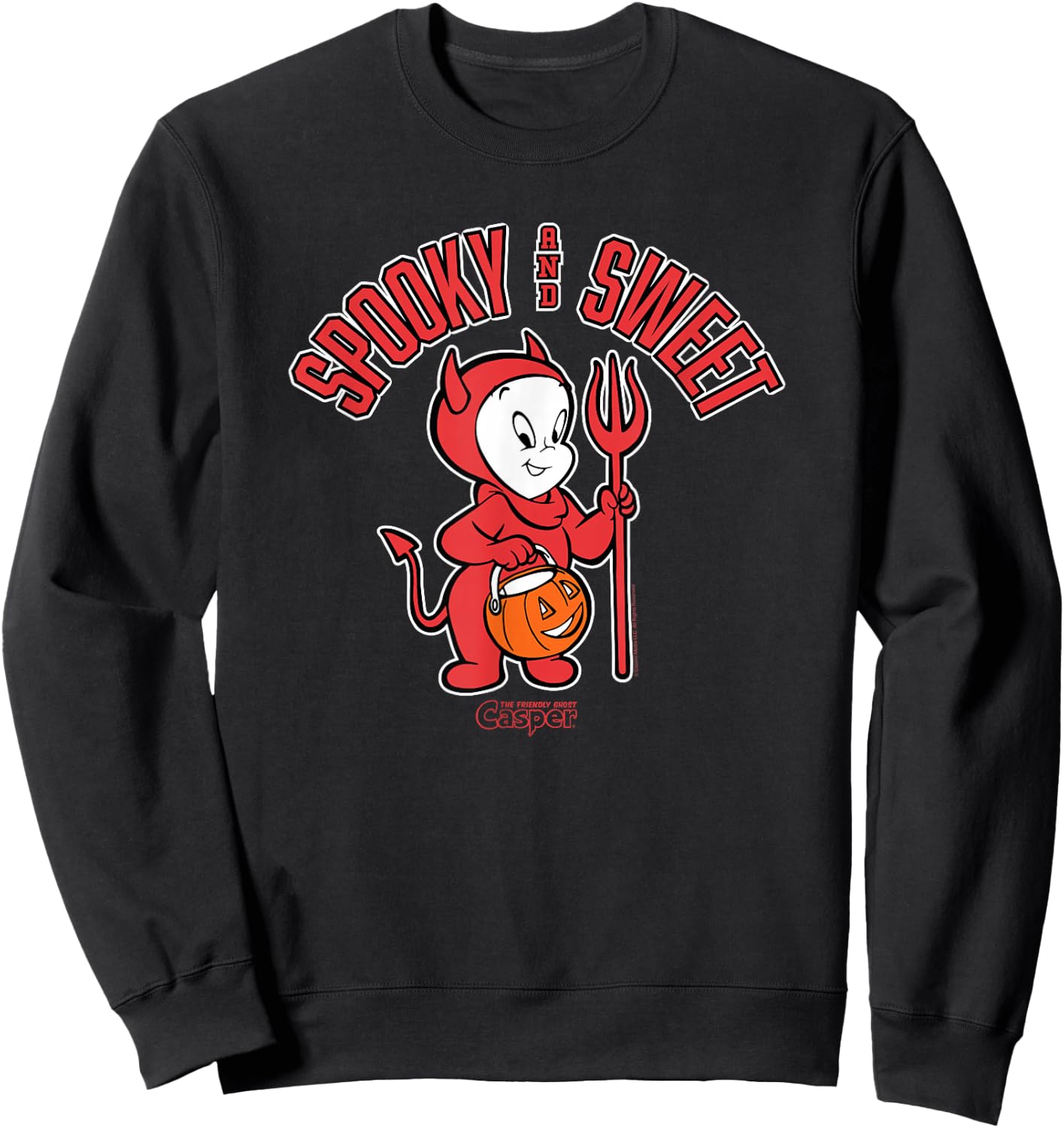 Casper the Friendly Ghost Halloween Spooky and Sweet Sweatshirt - Sweatshirt | Black