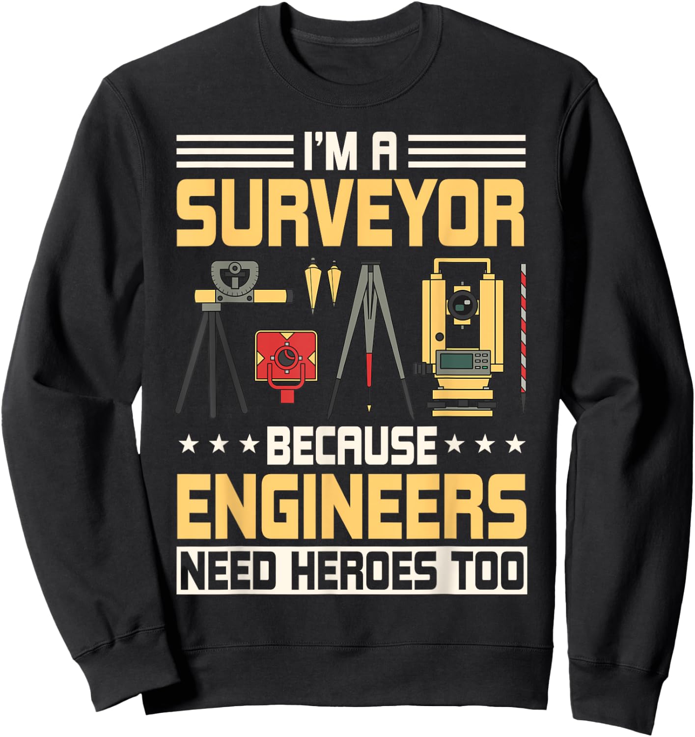Land Recorder Technician Cartogropher Surveyor Surveying Sweatshirt - Sweatshirt | Black