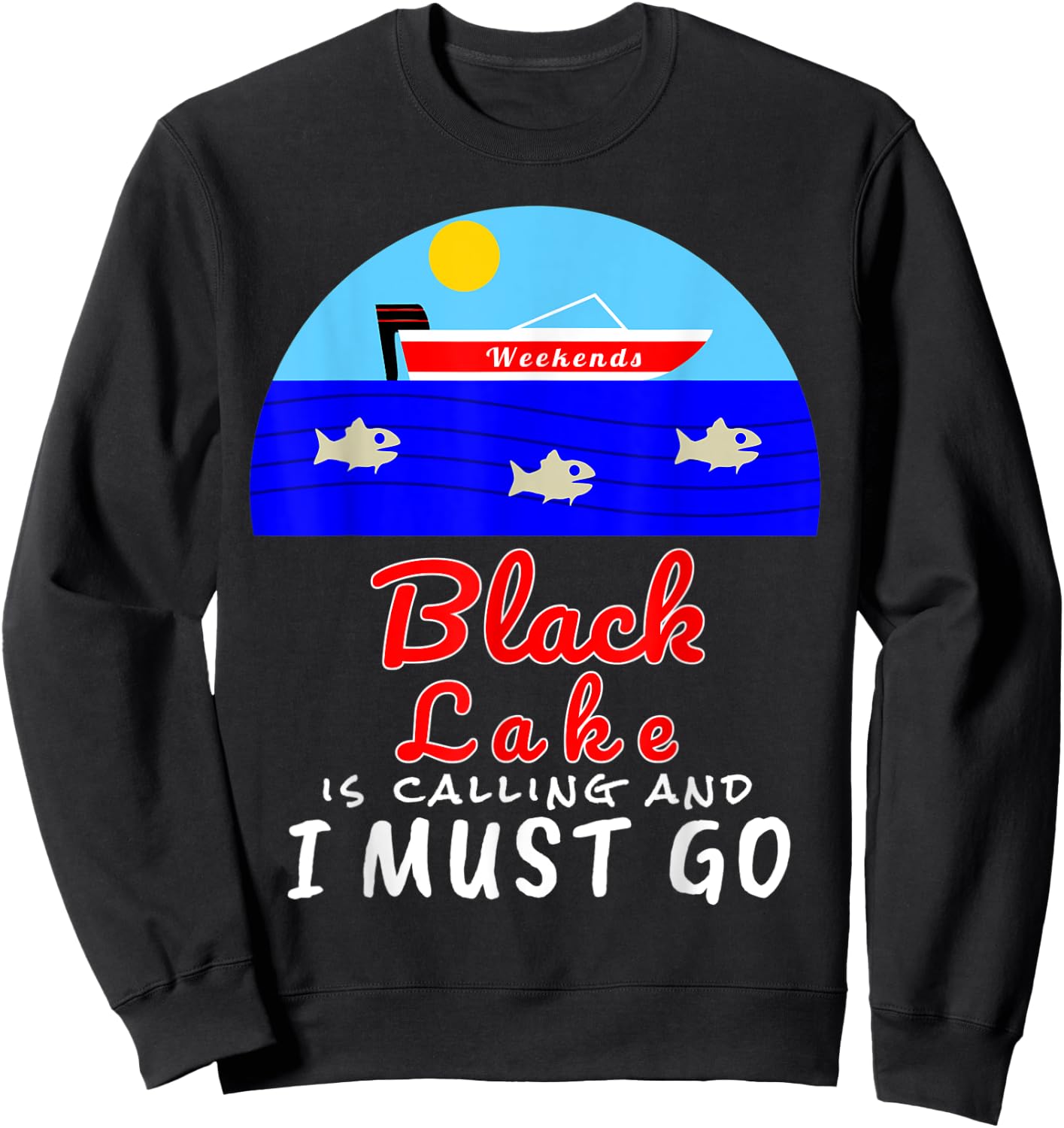 Black Lake Michigan Sweatshirt - Sweatshirt | Black