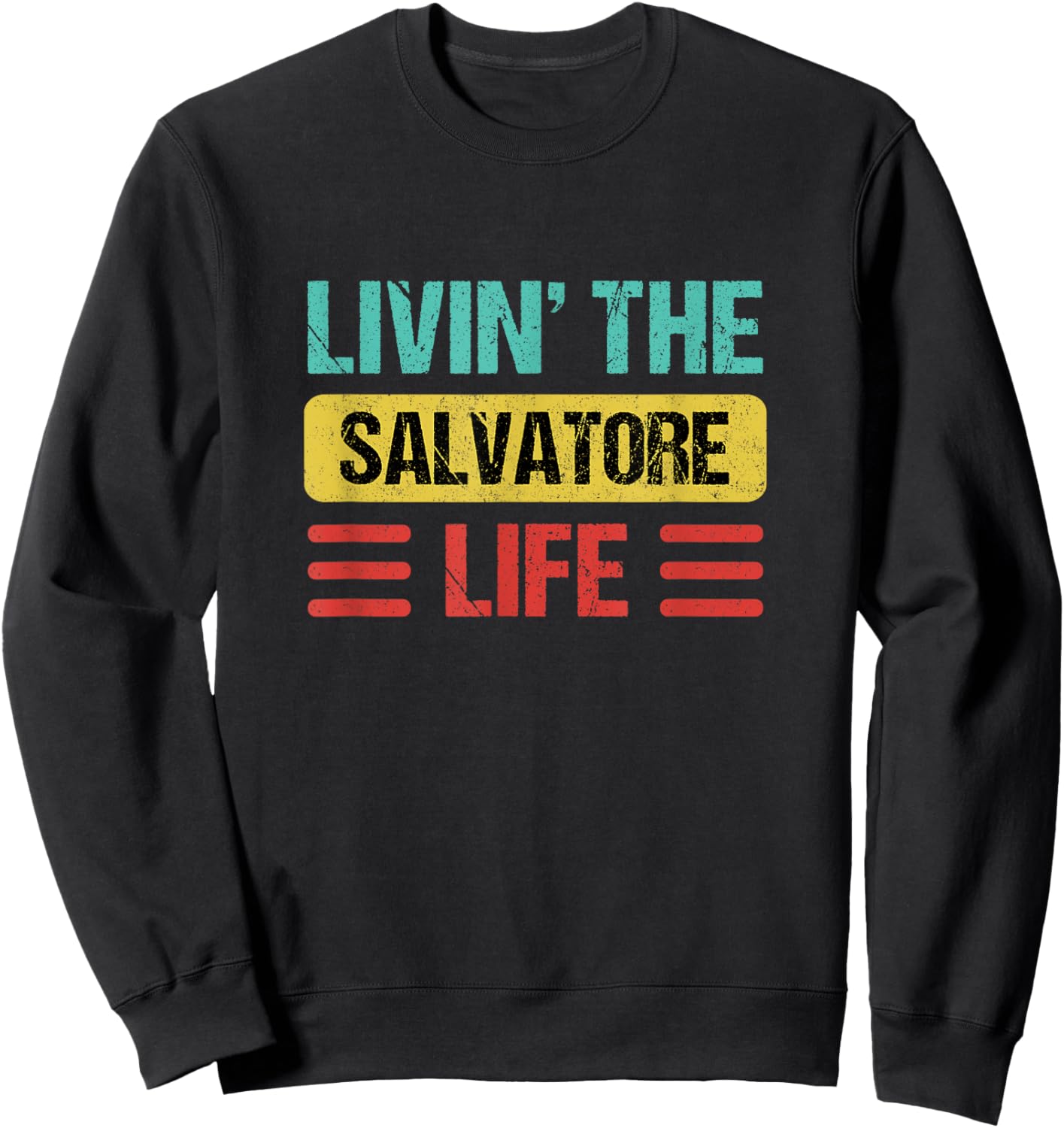 Salvatore Name Sweatshirt - Sweatshirt | Black