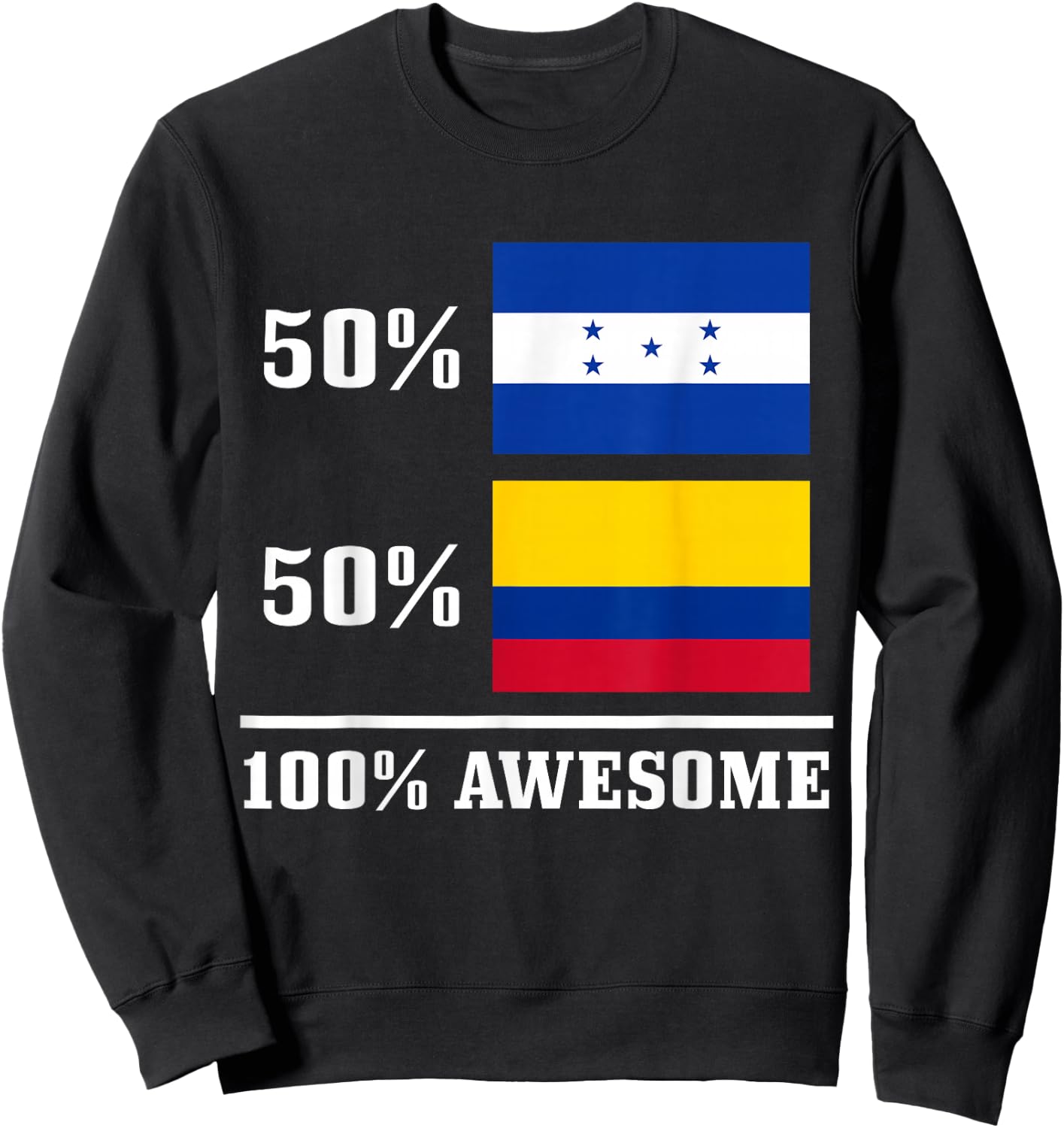 Honduras Colombia Colombian Honduran Flag Pride Heritage Sweatshirt - Sweatshirt | Black