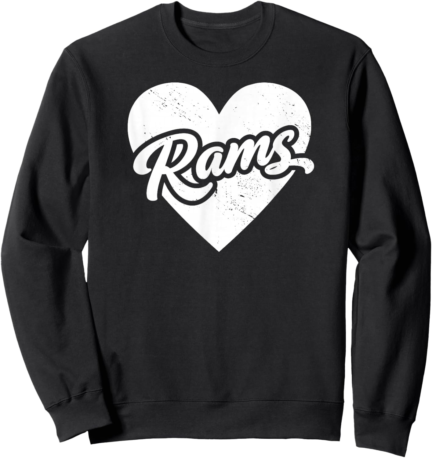 Vintage Rams School Spirit Go Rams Love Sweatshirt - Sweatshirt | Black