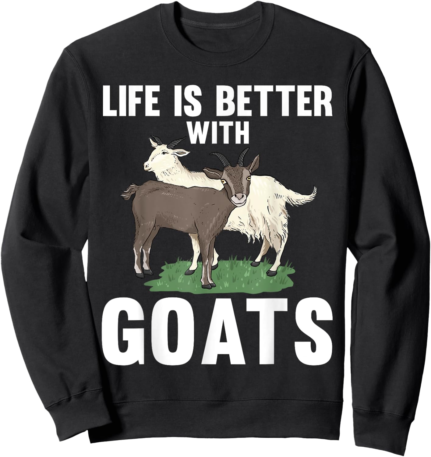 Cool Goats Women Goat Whisperer Nubian Animal Farmer Sweatshirt - Sweatshirt | Black