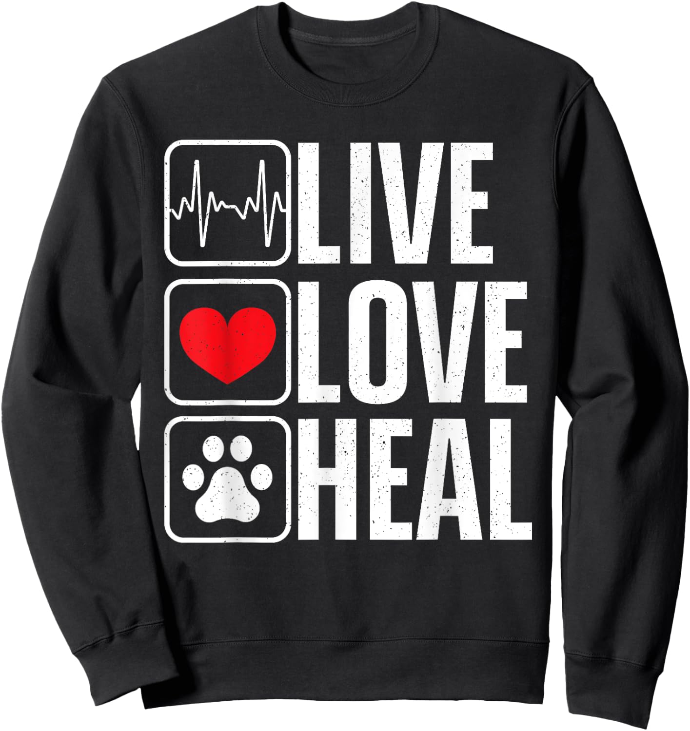Funny Veterinarian Art Women Veterinary Pet Vet Tech Sweatshirt - Sweatshirt | Black
