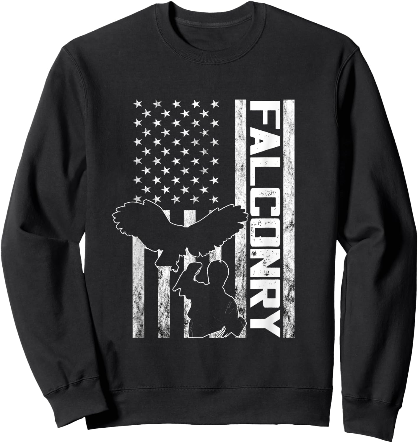 American Falconry Birder Falcon Trainer Ornithology Falcon Sweatshirt - Sweatshirt | Black