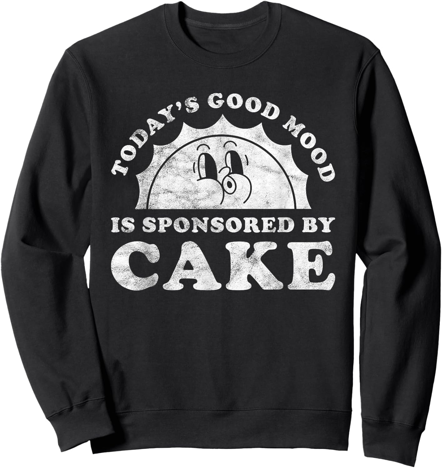 Funny Cute Retro Vintage Cake Sweatshirt - Sweatshirt | Black