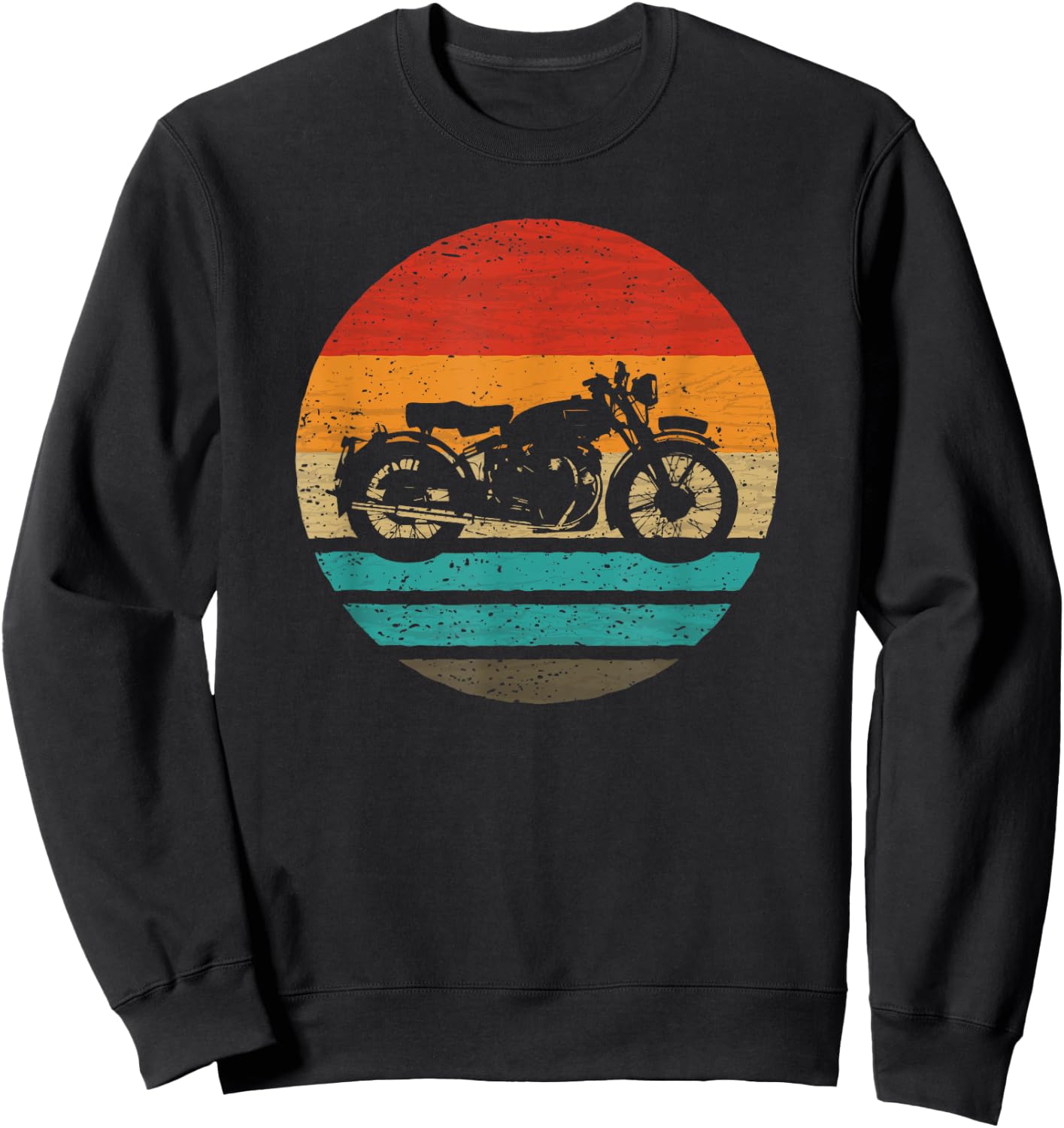 Motorcycle Retro Style Vintage Sweatshirt - Sweatshirt | Black