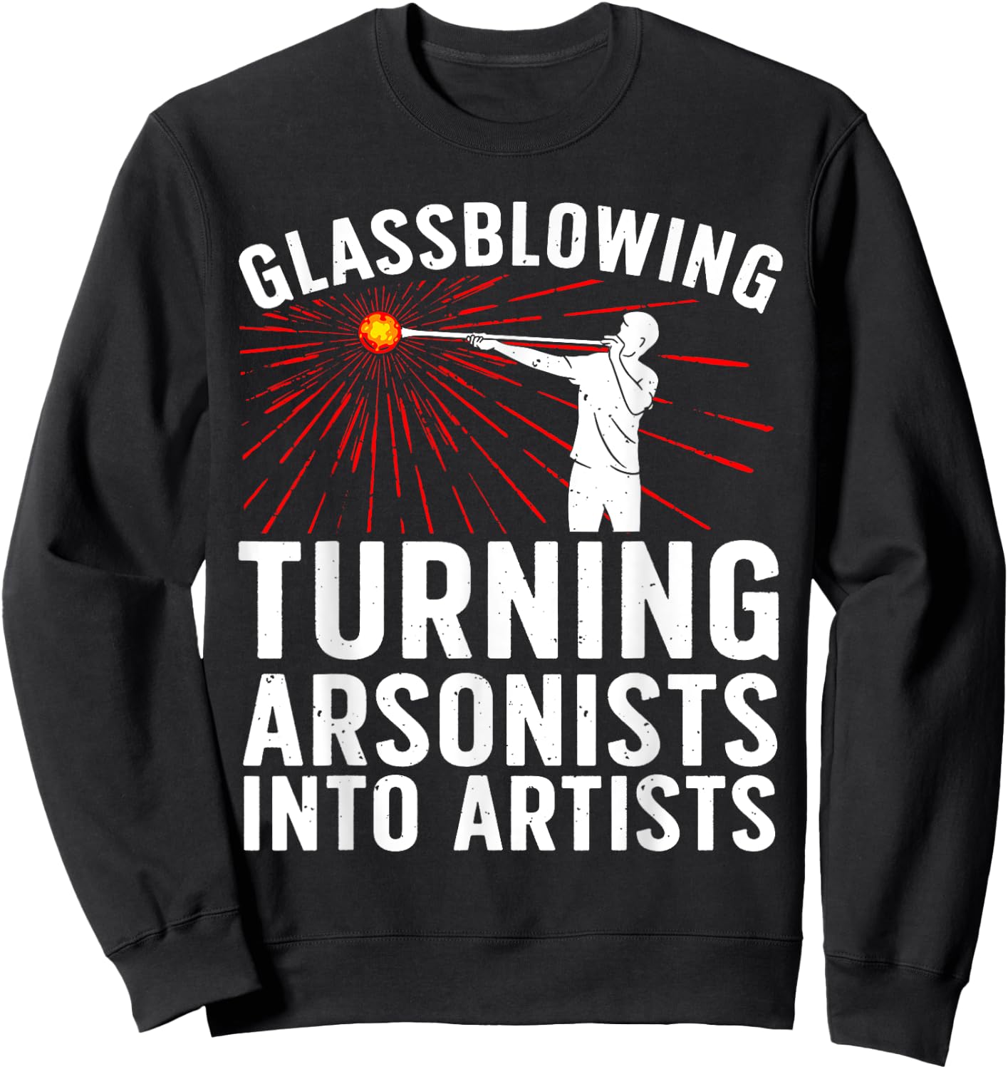 Funny Glass Blowing Art Women Glassblower Tool Lover Sweatshirt - Sweatshirt | Black