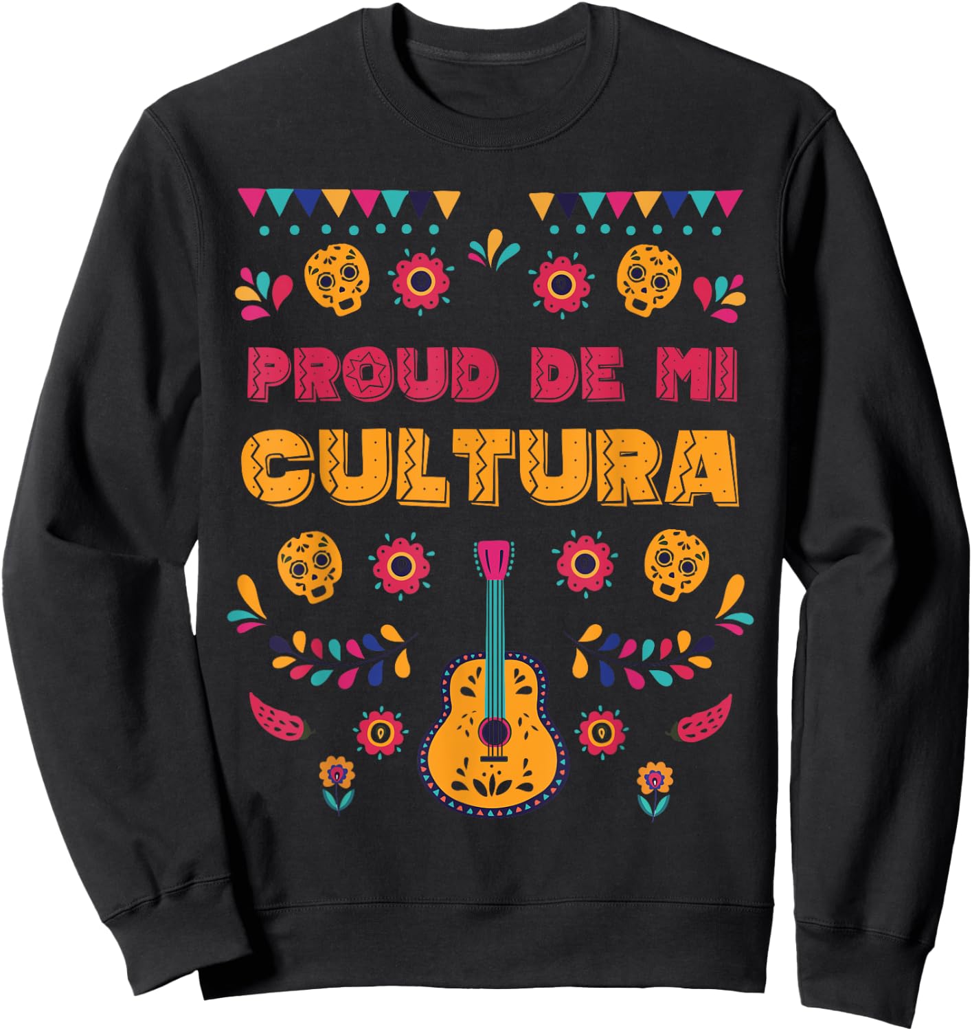 Proud De Mi Cultura Latino Month Sweatshirt - Sweatshirt | Black