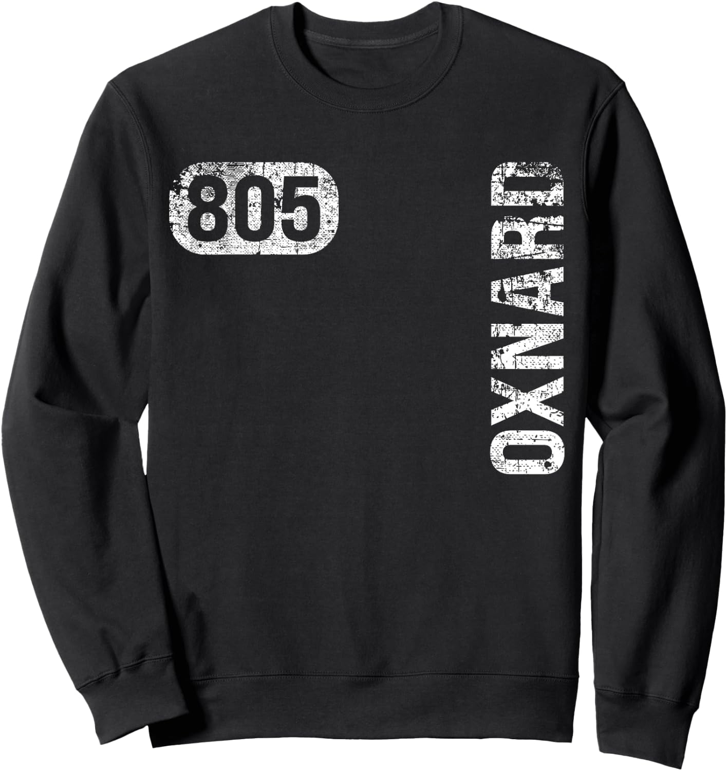 Oxnard California 805 Area Code Vintage Retro Sweatshirt - Sweatshirt | Black